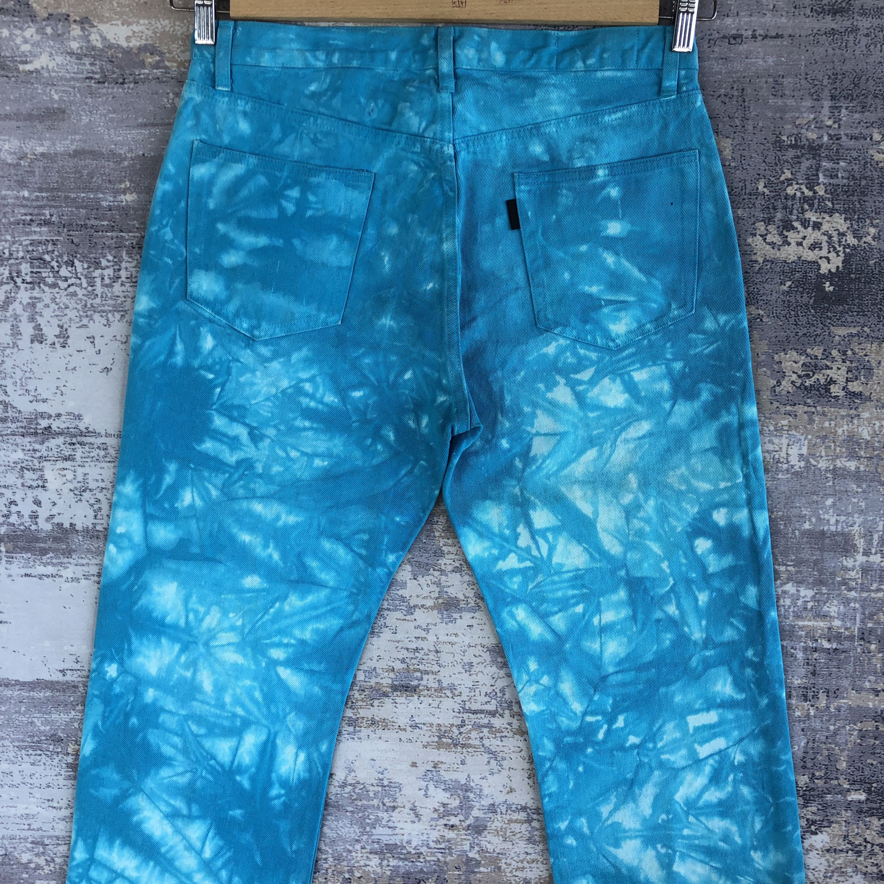Japanese Brand Vintage Psychedelic Japanese Jeans Tie Dye Blue Denim Pants Size US 32 / EU 48 - 4 Thumbnail
