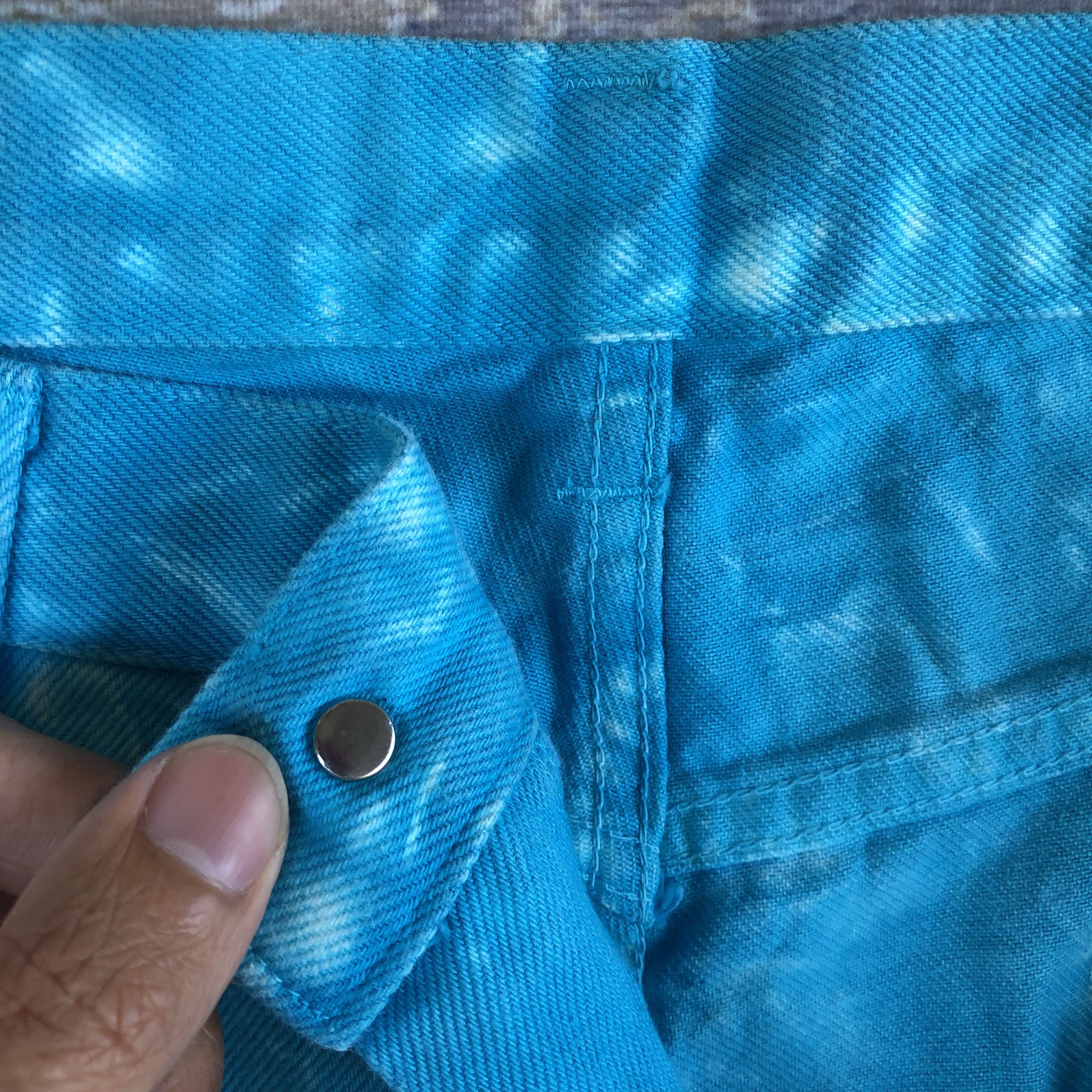 Japanese Brand Vintage Psychedelic Japanese Jeans Tie Dye Blue Denim Pants Size US 32 / EU 48 - 7 Thumbnail