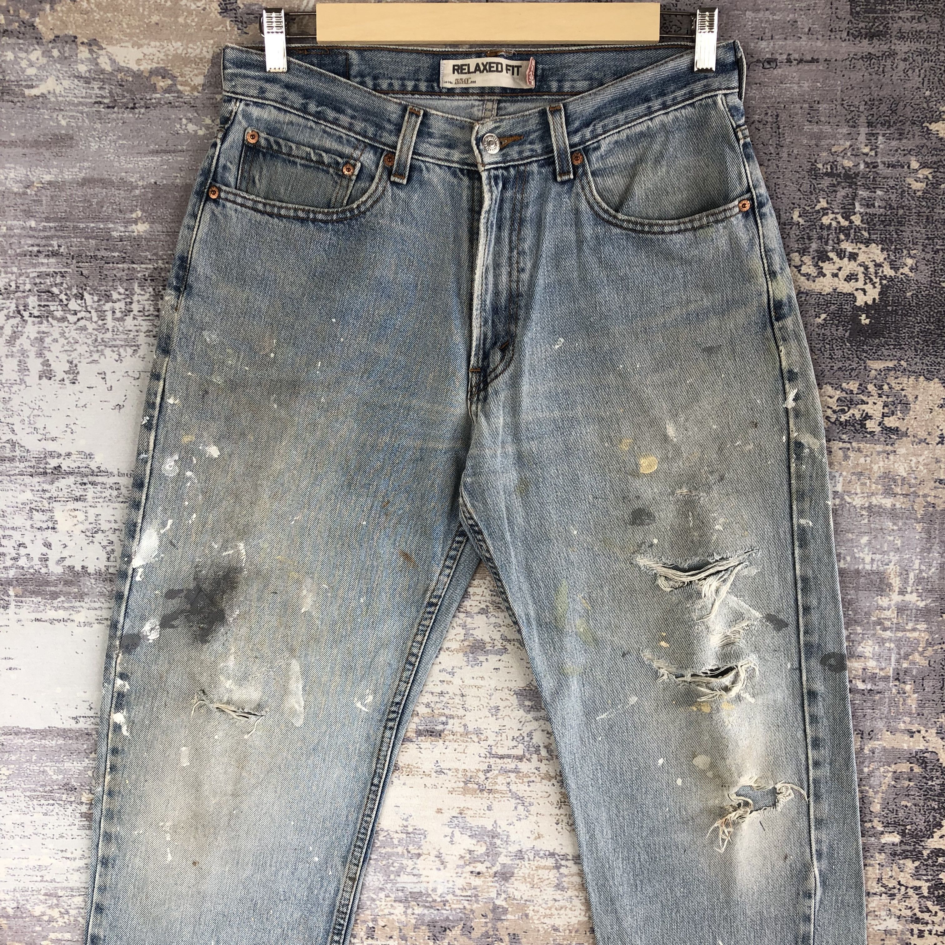 Levi's Vintage Y2K Levis Jeans Levi's 550 Dirty Distressed Denim Size US 30 / EU 46 - 3 Thumbnail