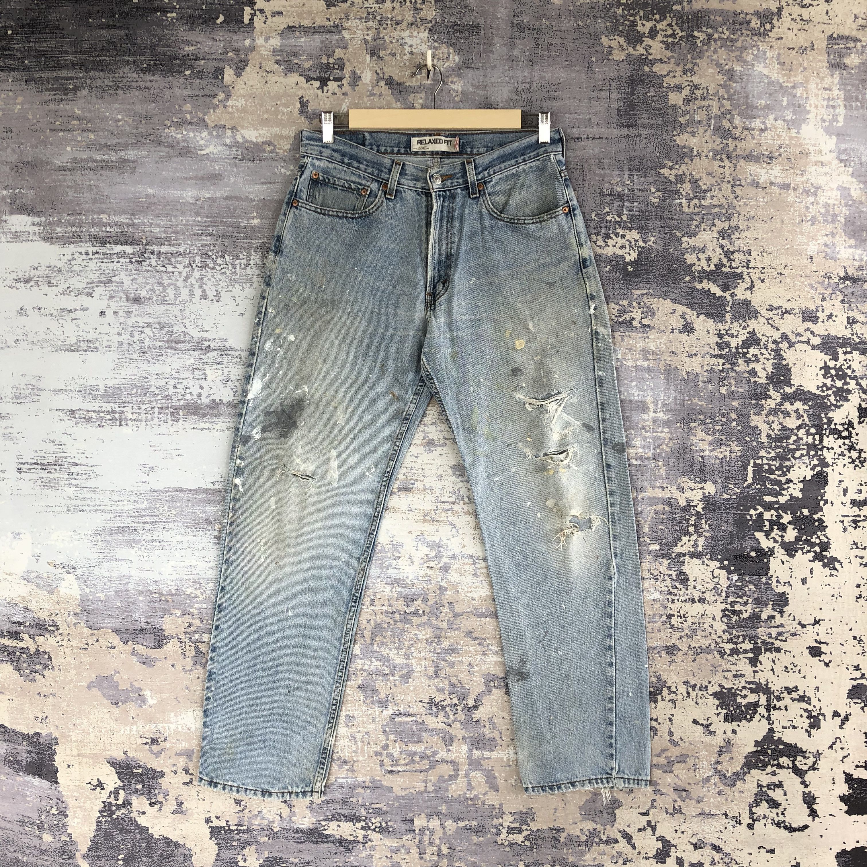 Levi's Vintage Y2K Levis Jeans Levi's 550 Dirty Distressed Denim Size US 30 / EU 46 - 1 Thumbnail
