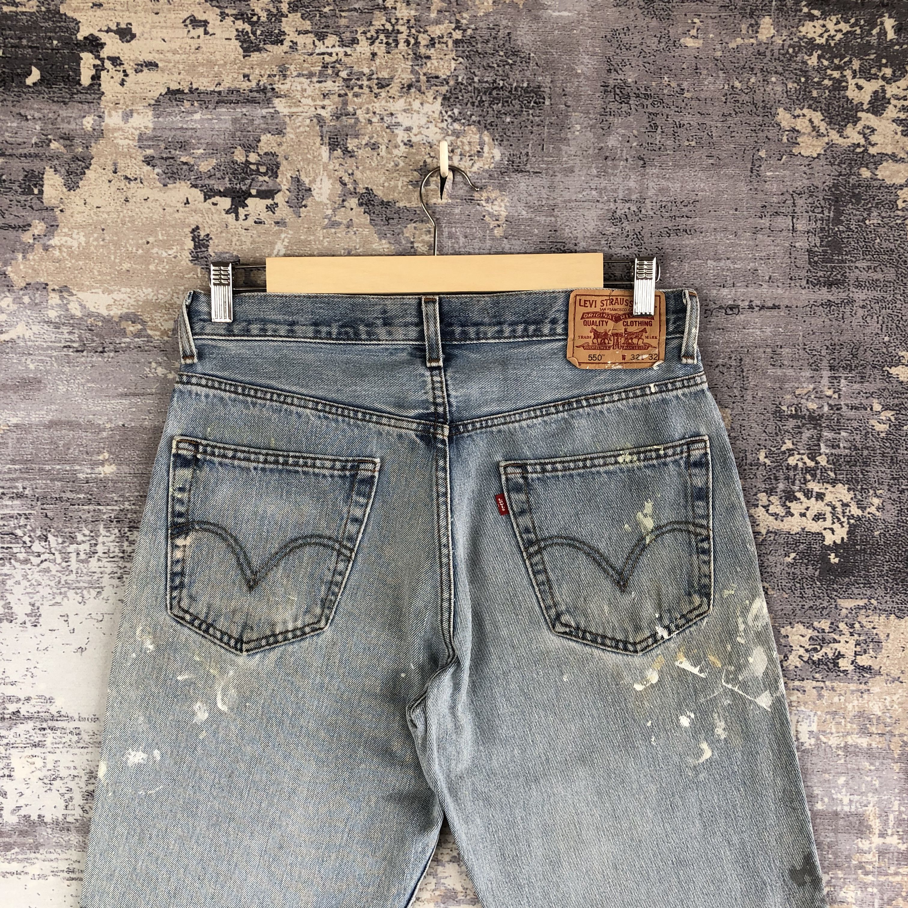 Levi's Vintage Y2K Levis Jeans Levi's 550 Dirty Distressed Denim Size US 30 / EU 46 - 4 Thumbnail