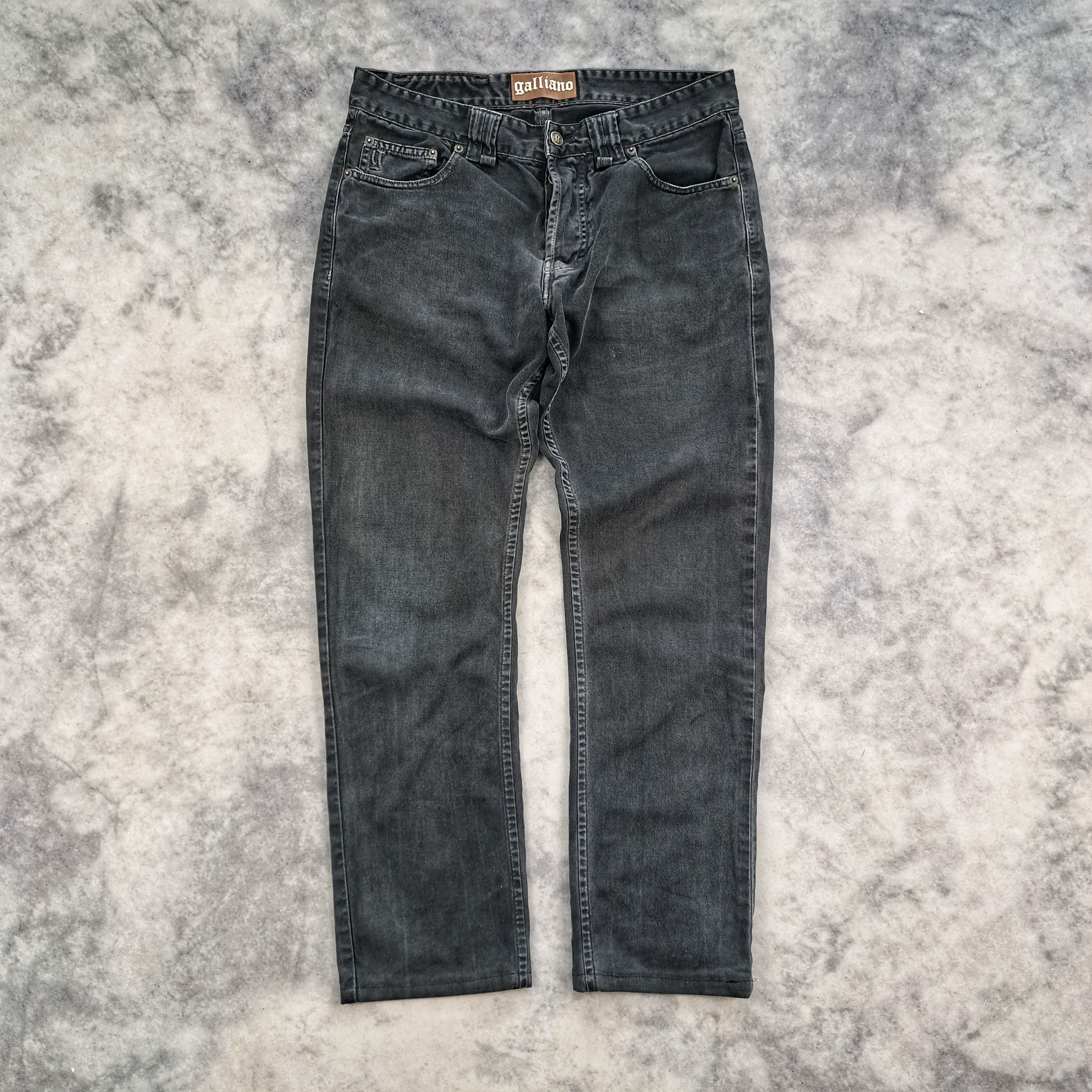 Archival Clothing Archive Galliano Slim Fit Black Denim Pants