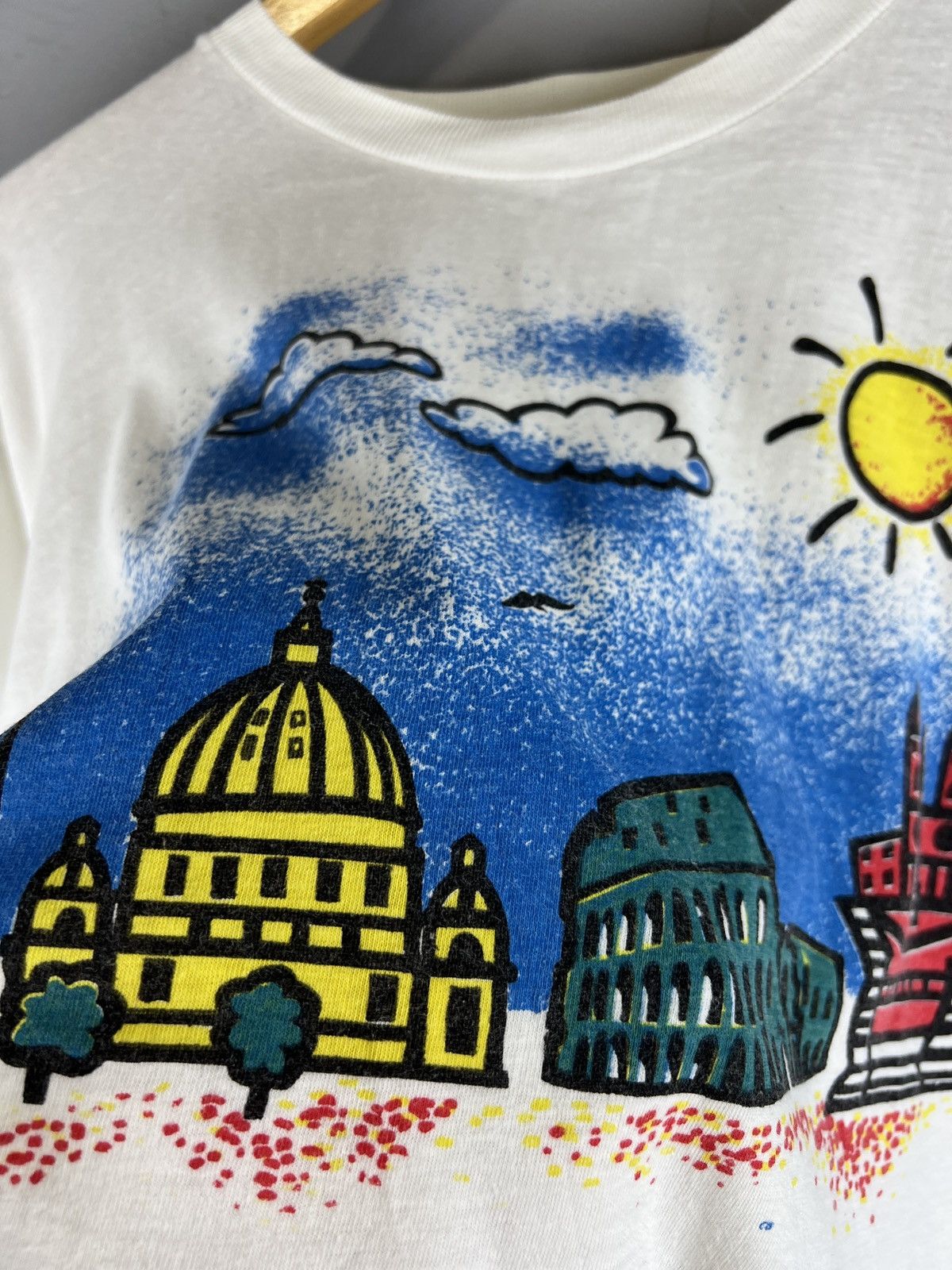 Vintage Vintage 80s Roma abstract distressed tshirt Size US M / EU 48-50 / 2 - 3 Thumbnail