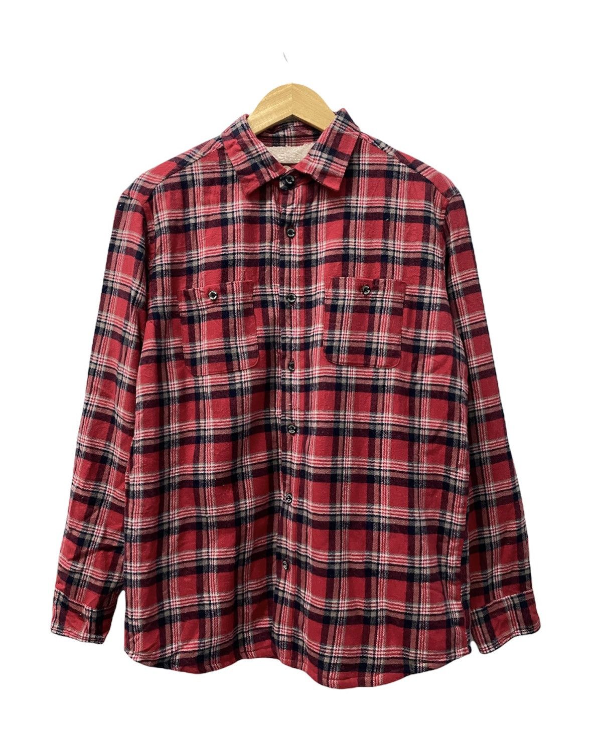 Converse × Flannel × Vintage Vintage Converse Fleece Plaid Flannel Travis Style Size US L / EU 52-54 / 3 - 2 Thumbnail