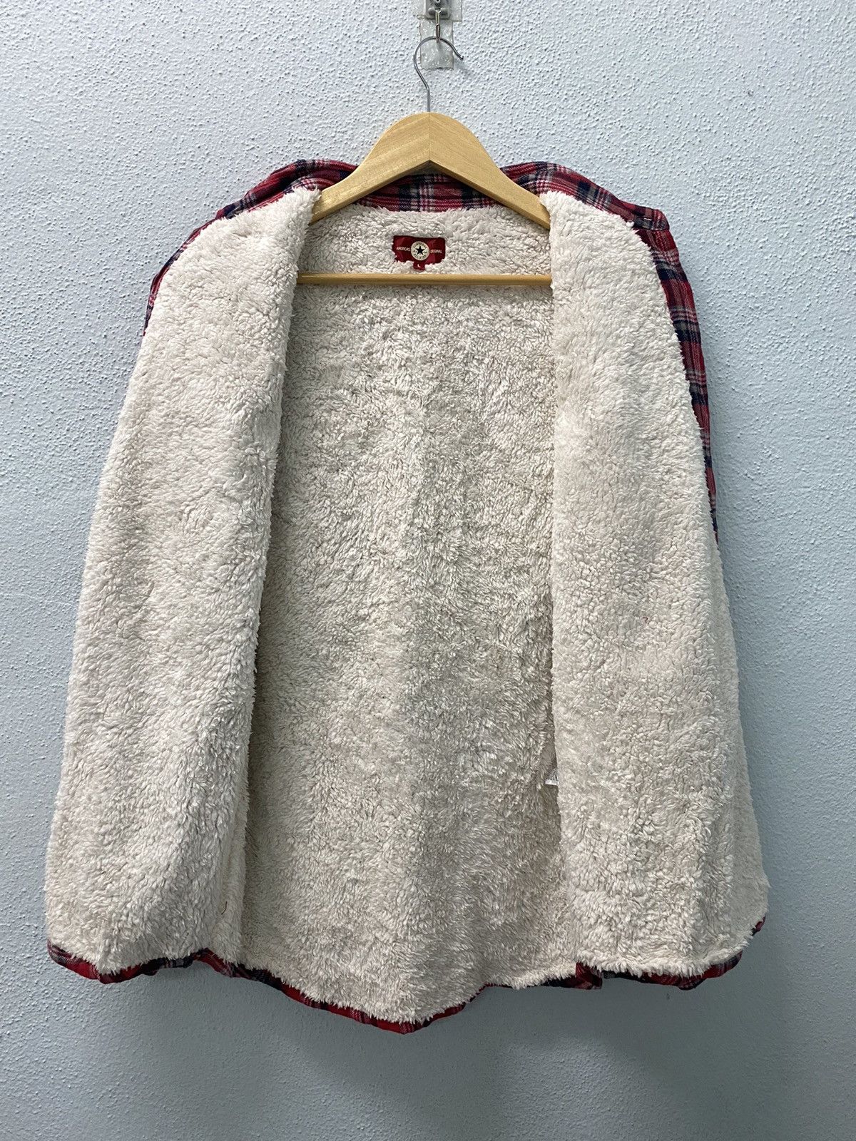 Converse × Flannel × Vintage Vintage Converse Fleece Plaid Flannel Travis Style Size US L / EU 52-54 / 3 - 8 Thumbnail