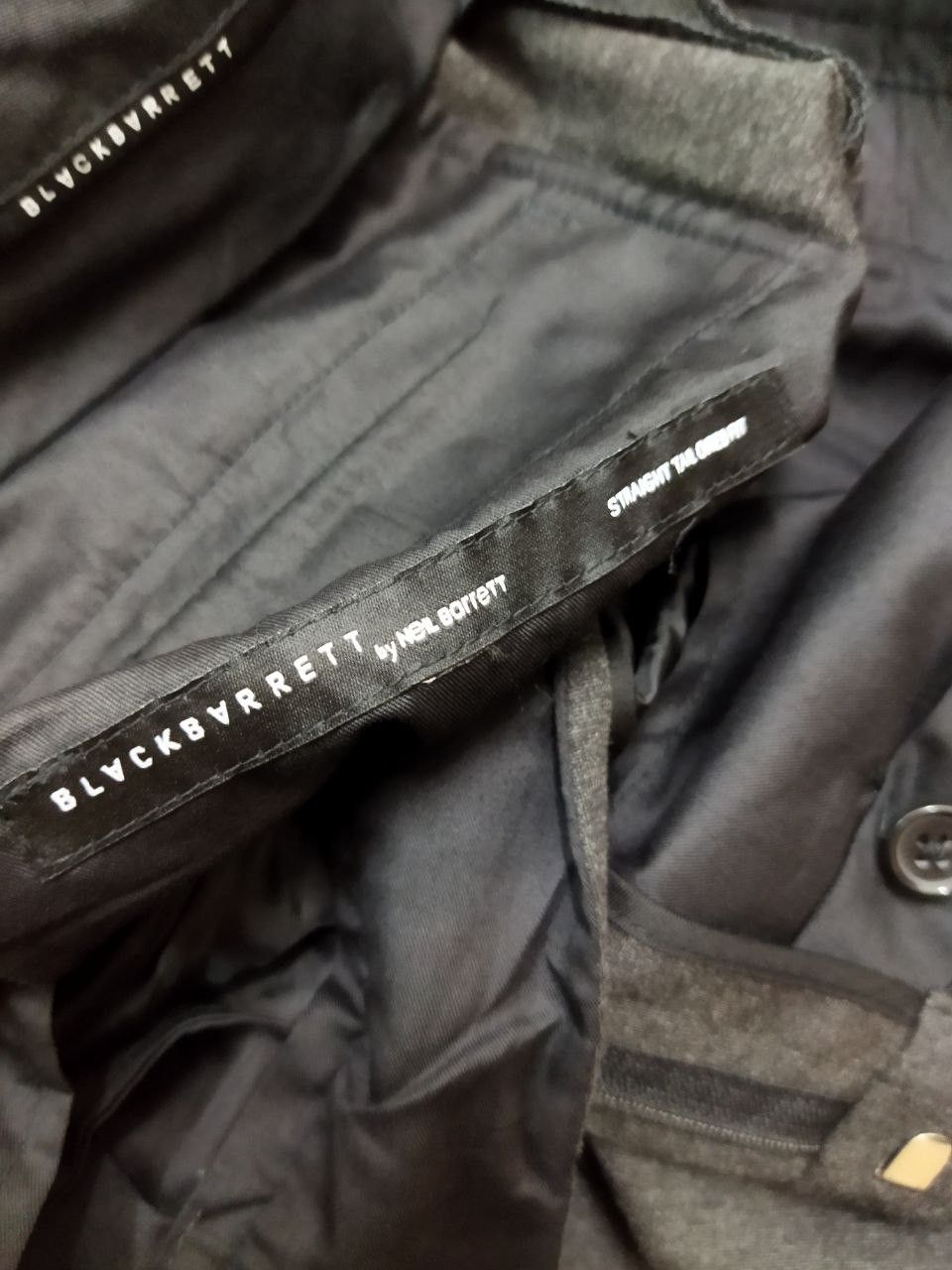 Neil Barrett BLACK BARRETT by Neil Barrett Straight Tailored Fit Pants Size US 34 / EU 50 - 6 Thumbnail