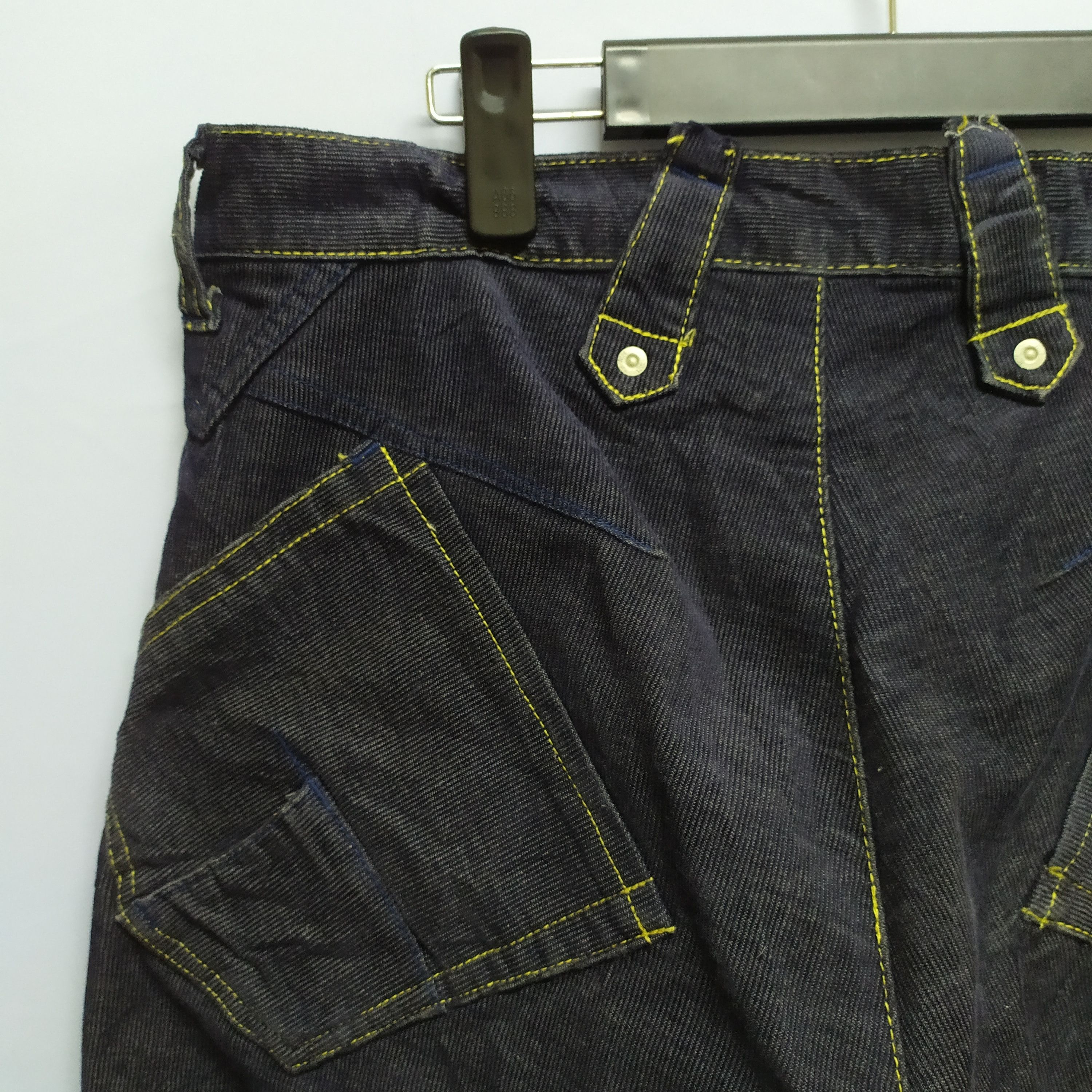 Japanese Brand Japan Made MH! Hectic Multipocket Denim Jean Pants Size US 35 - 13 Thumbnail