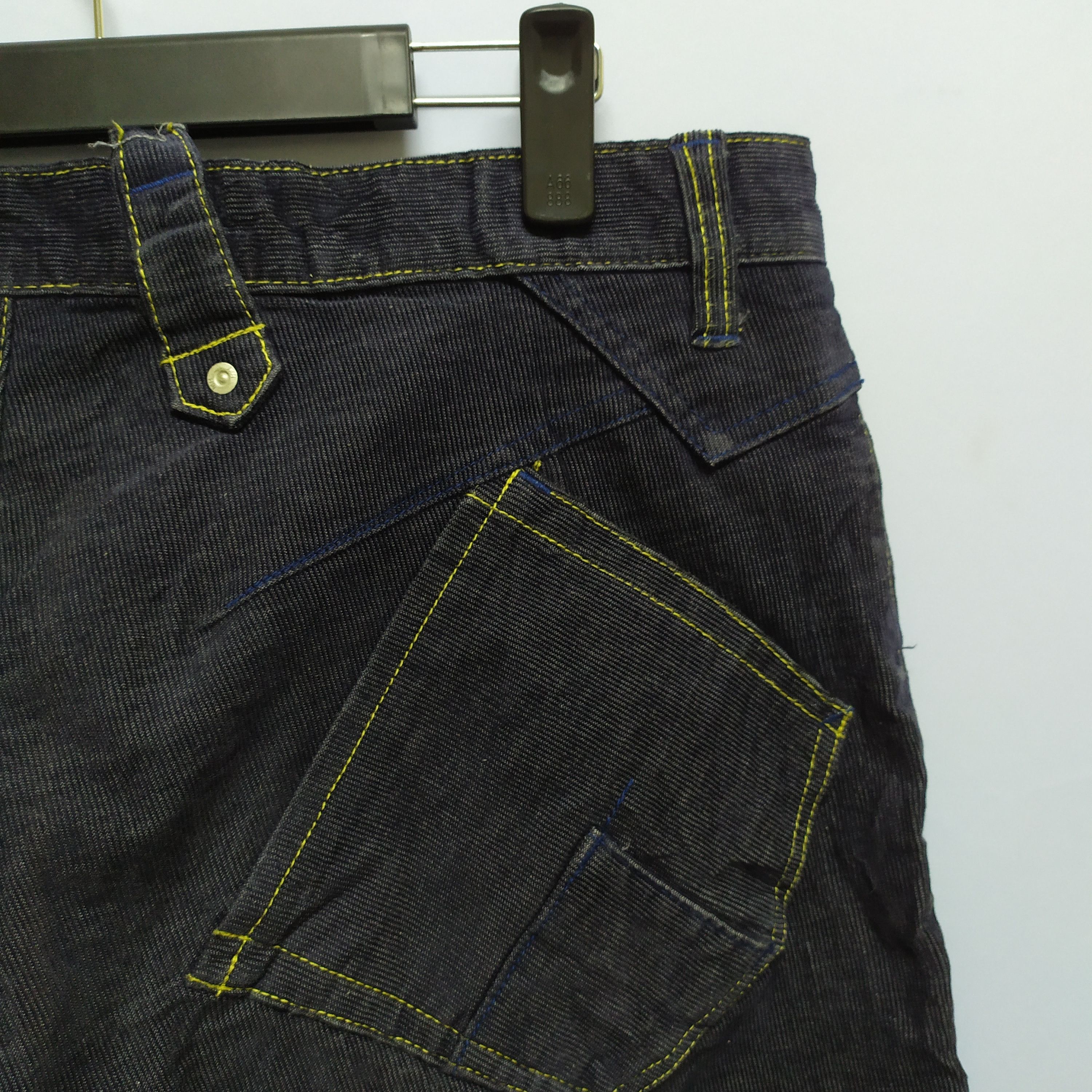 Japanese Brand Japan Made MH! Hectic Multipocket Denim Jean Pants Size US 35 - 14 Thumbnail