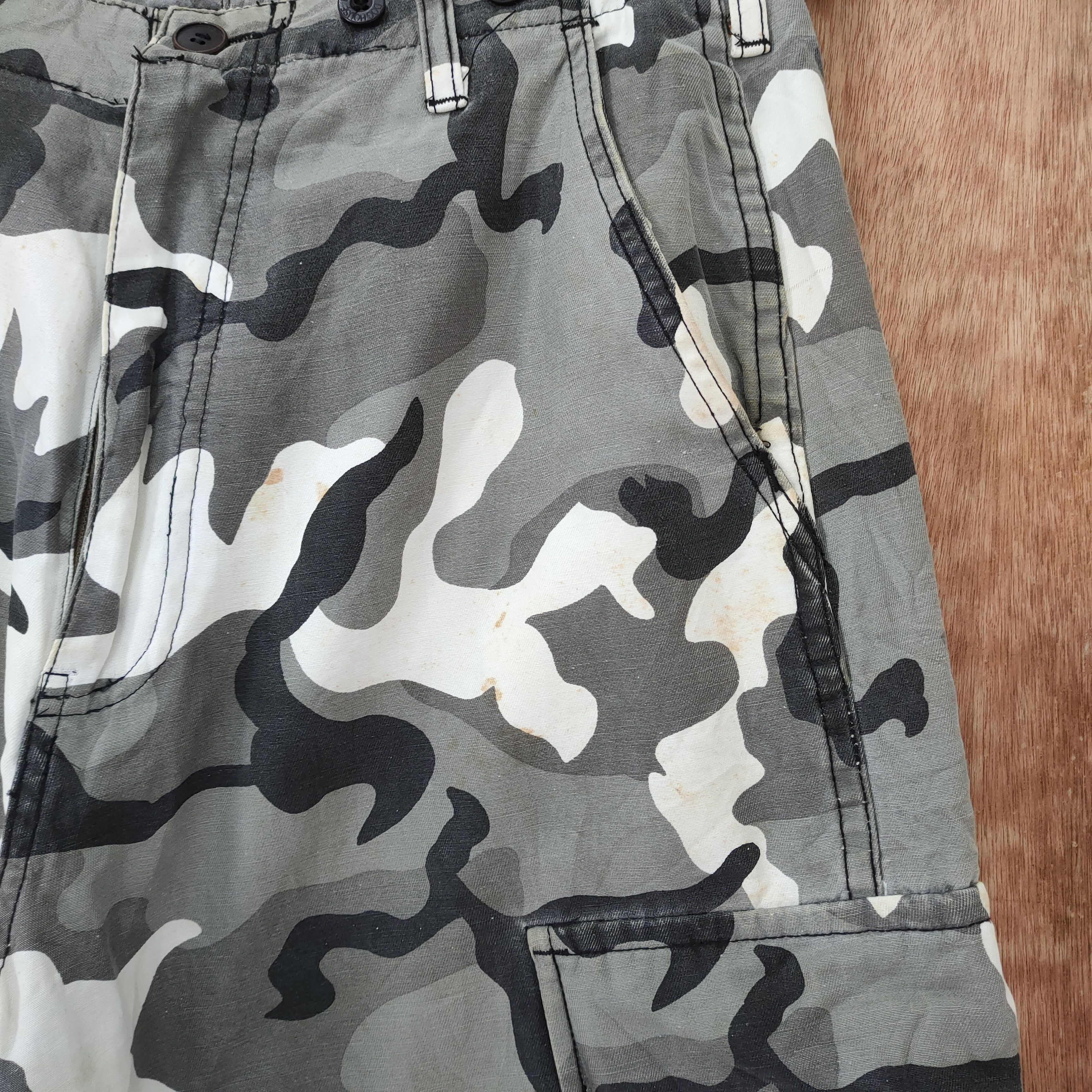Japanese Brand DOG HOUSE CAMO FADED CARGO PANTS Size US 30 / EU 46 - 4 Thumbnail