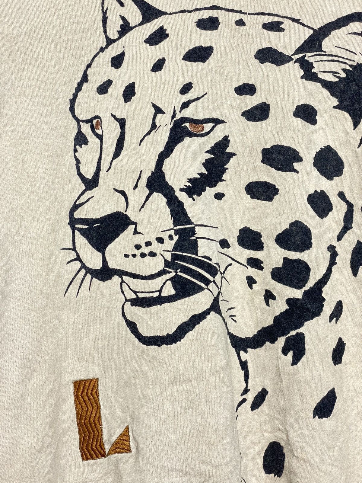 Japanese Brand × Vintage Vintage Lagache Uomo Leopard Embroidered Crewneck Size US L / EU 52-54 / 3 - 3 Thumbnail