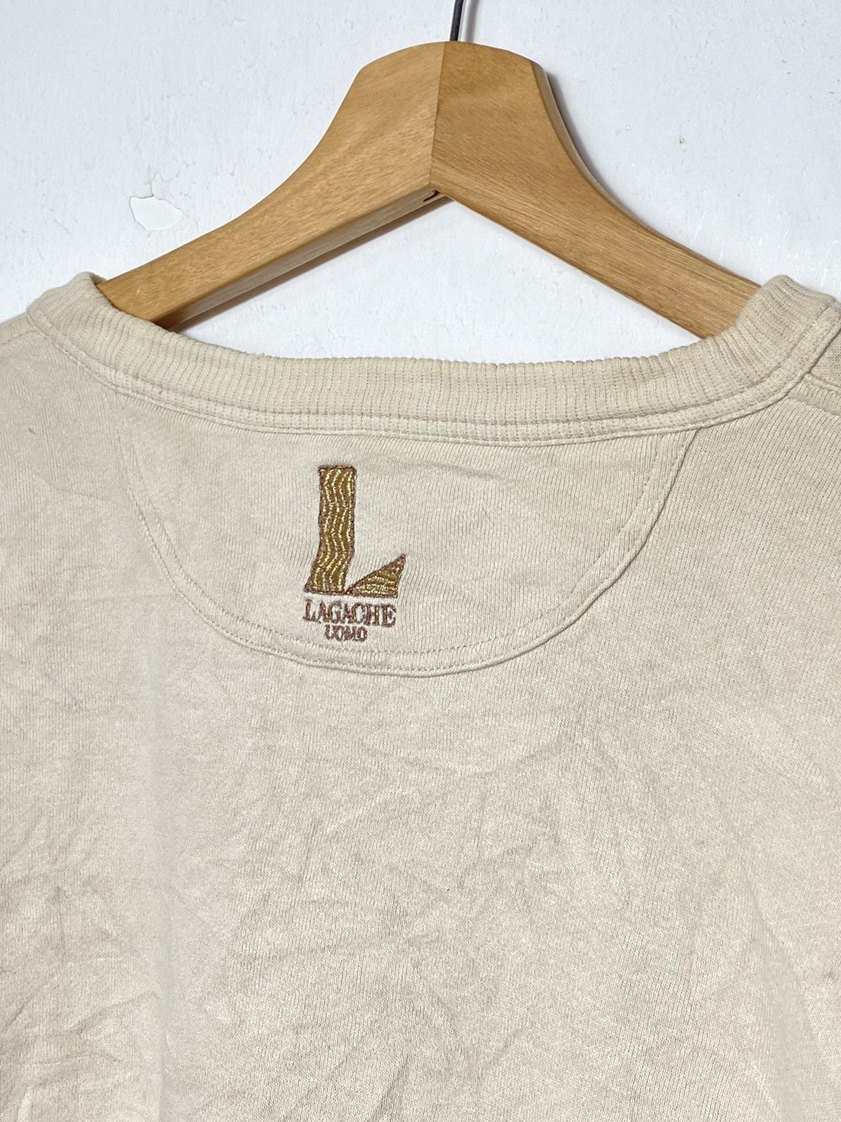 Japanese Brand × Vintage Vintage Lagache Uomo Leopard Embroidered Crewneck Size US L / EU 52-54 / 3 - 4 Thumbnail