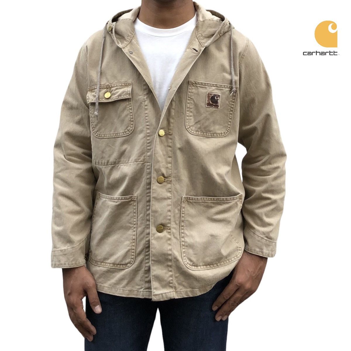 Carhartt Vintage Carhartt Chore Hooded Jacket Size US M / EU 48-50 / 2 - 1 Thumbnail