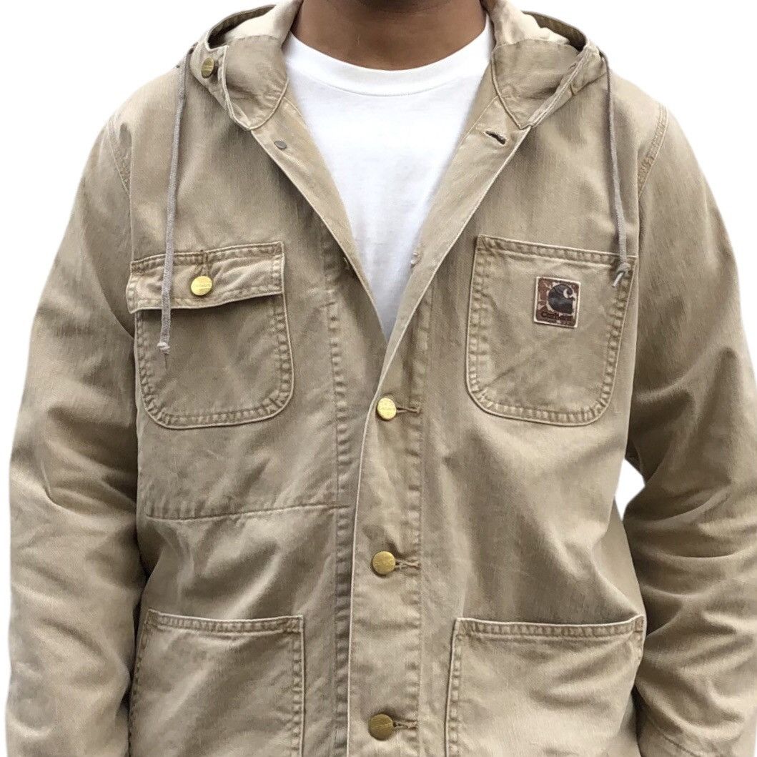 Carhartt Vintage Carhartt Chore Hooded Jacket Size US M / EU 48-50 / 2 - 2 Thumbnail