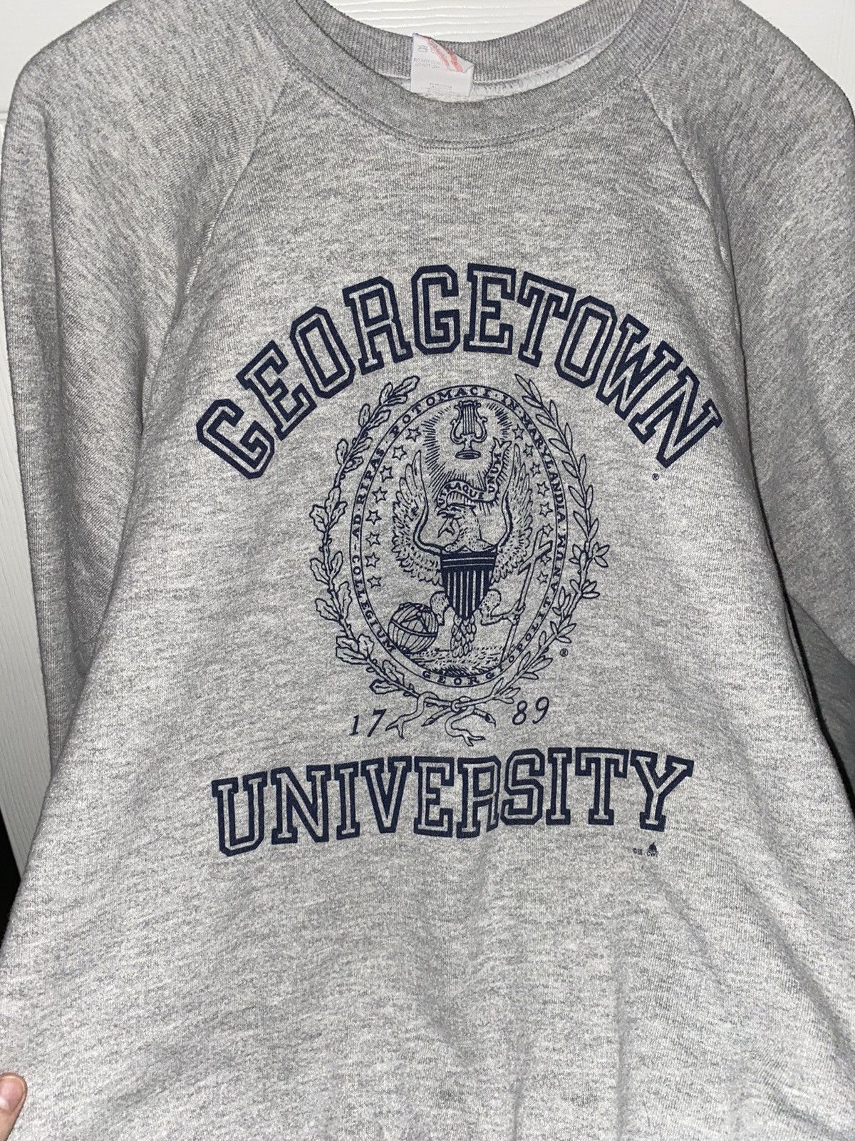 Vintage Vintage 1980s Georgetown University sweatshirt Size US XL / EU 56 / 4 - 2 Thumbnail
