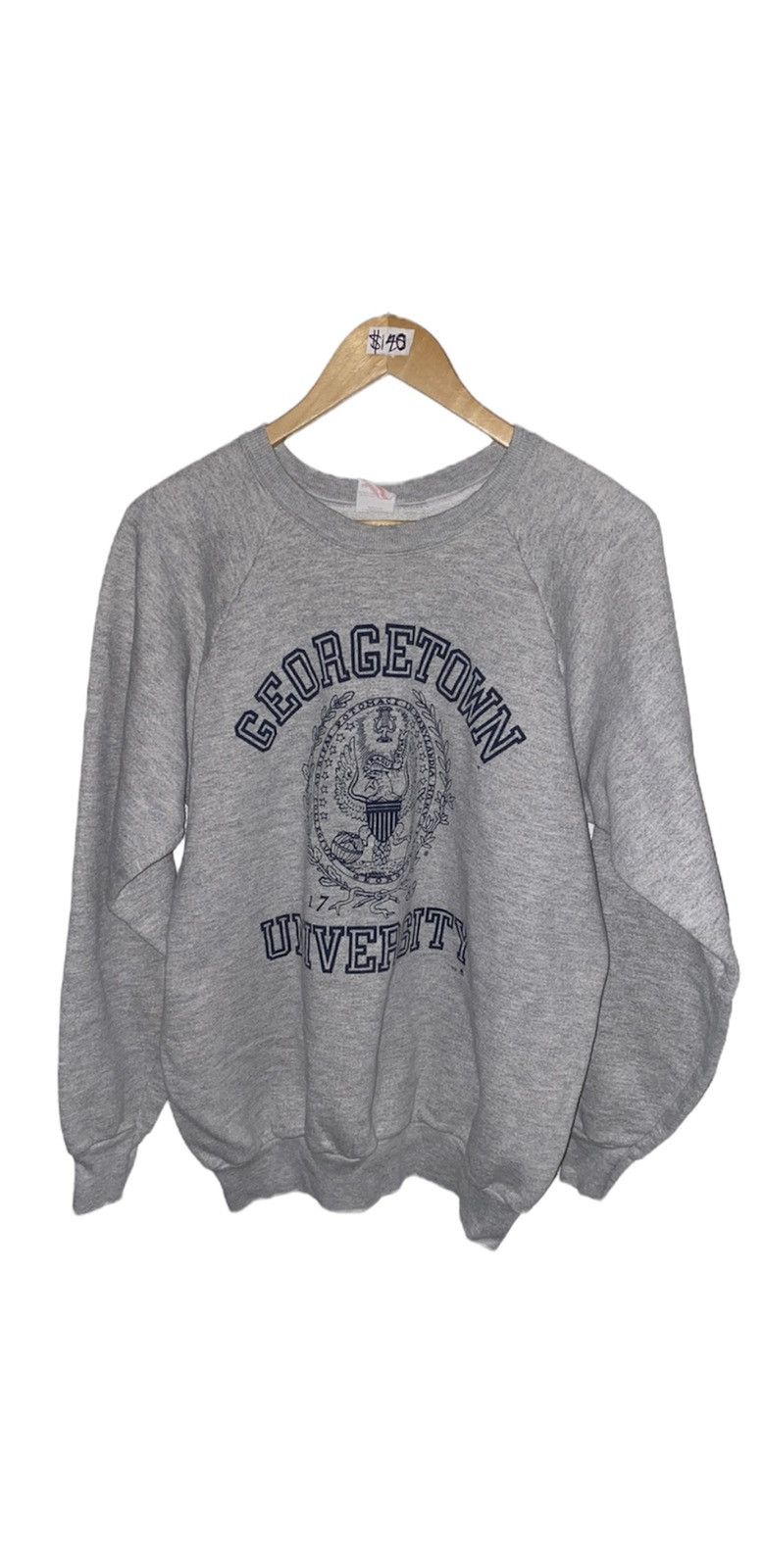Vintage Vintage 1980s Georgetown University sweatshirt Size US XL / EU 56 / 4 - 1 Thumbnail