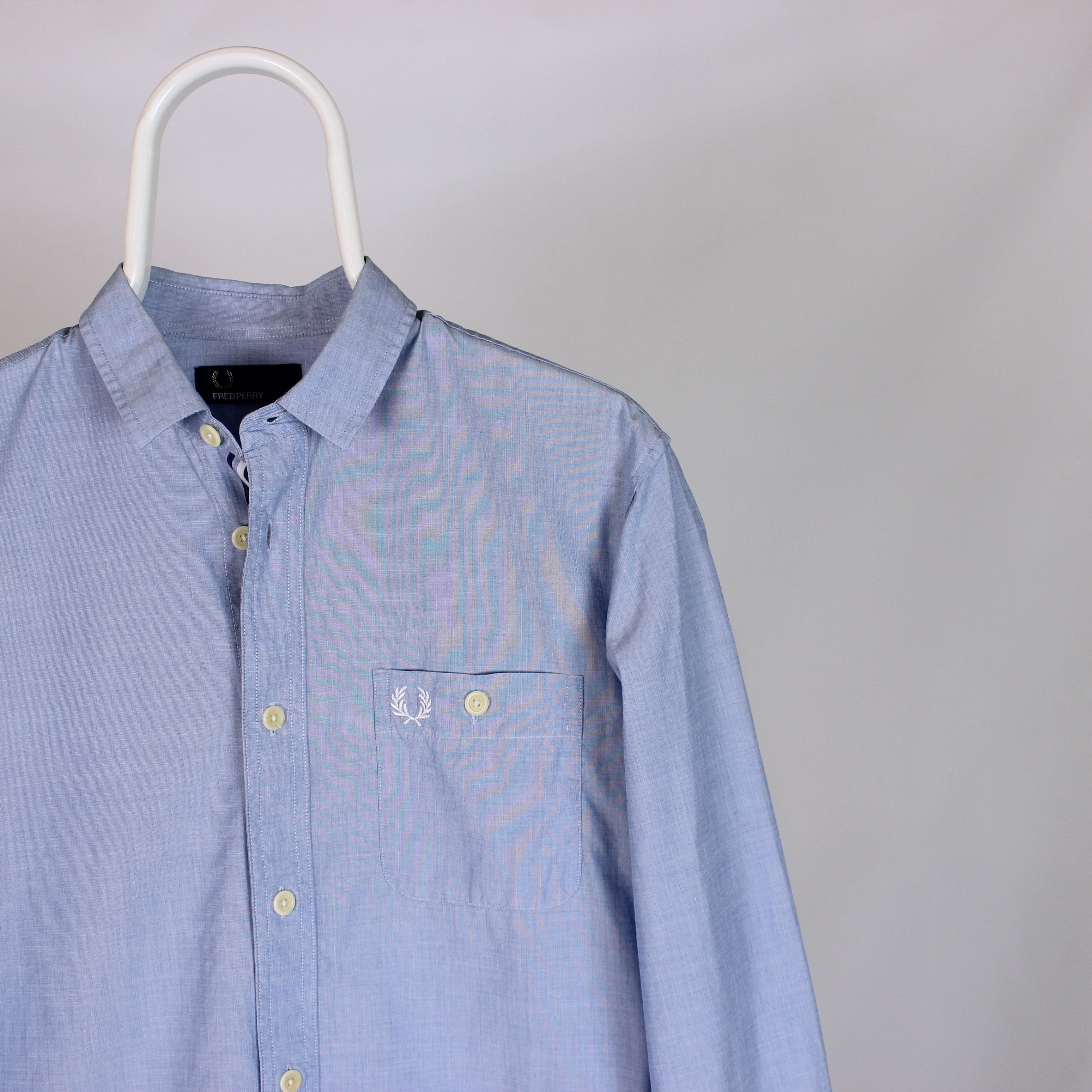 Fred Perry Fred Perry vintage button ups shirt rarity blue white s Size US S / EU 44-46 / 1 - 1 Thumbnail