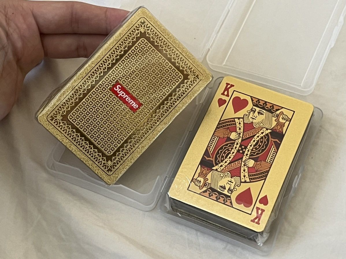 Supreme gold foil playing cards outlets