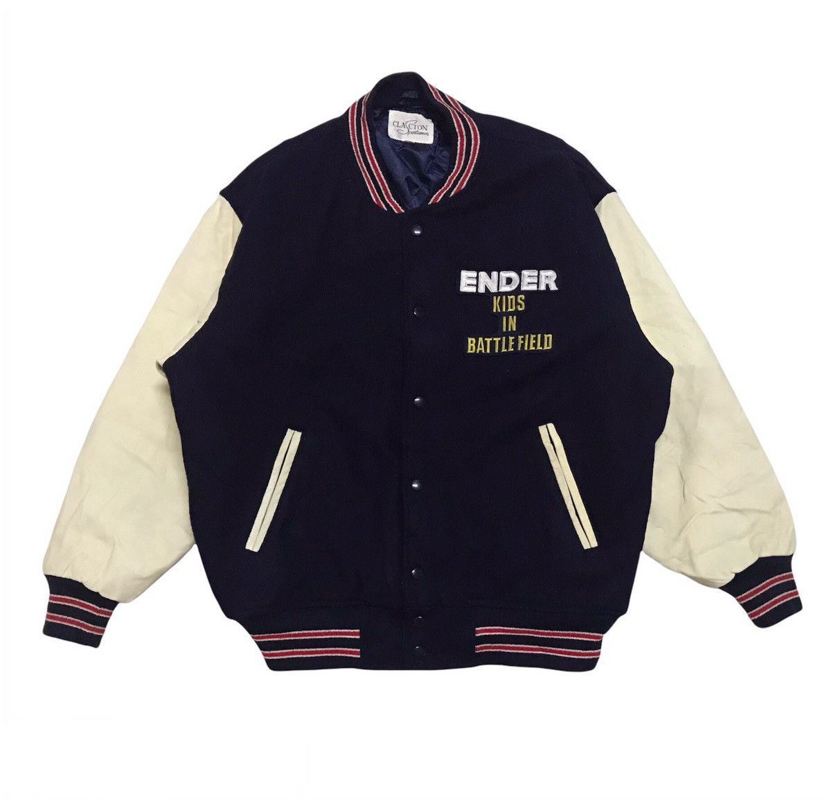 Vintage Vtg Clacton Sportswear Ender’s Game Varsity Jacket Size US M / EU 48-50 / 2 - 2 Thumbnail