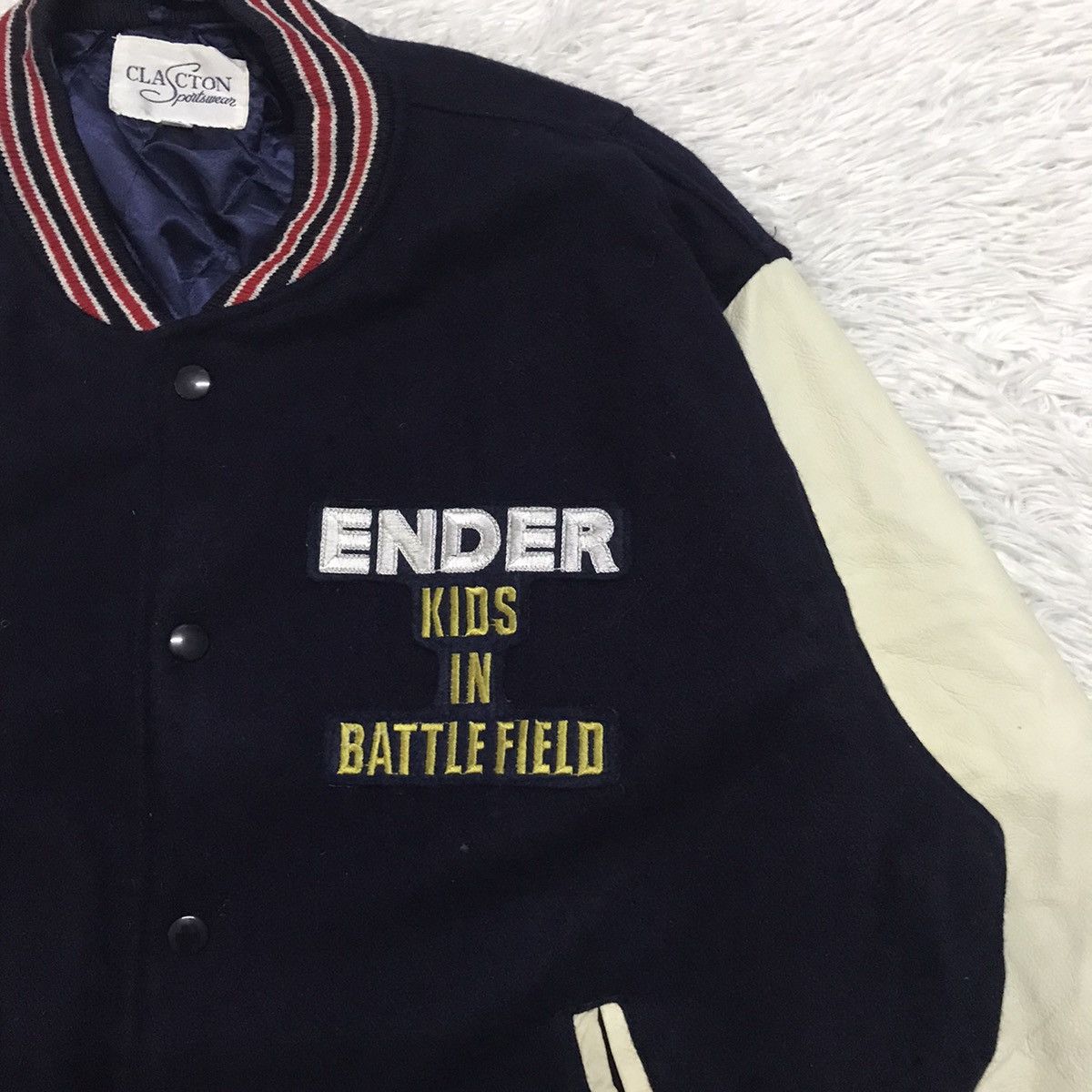 Vintage Vtg Clacton Sportswear Ender’s Game Varsity Jacket Size US M / EU 48-50 / 2 - 3 Thumbnail