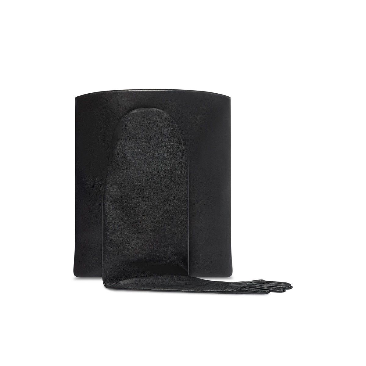 Balenciaga BALENCIAGA GLOVE LARGE LEATHER TOTE BAG IN BLACK Size ONE SIZE - 3 Thumbnail
