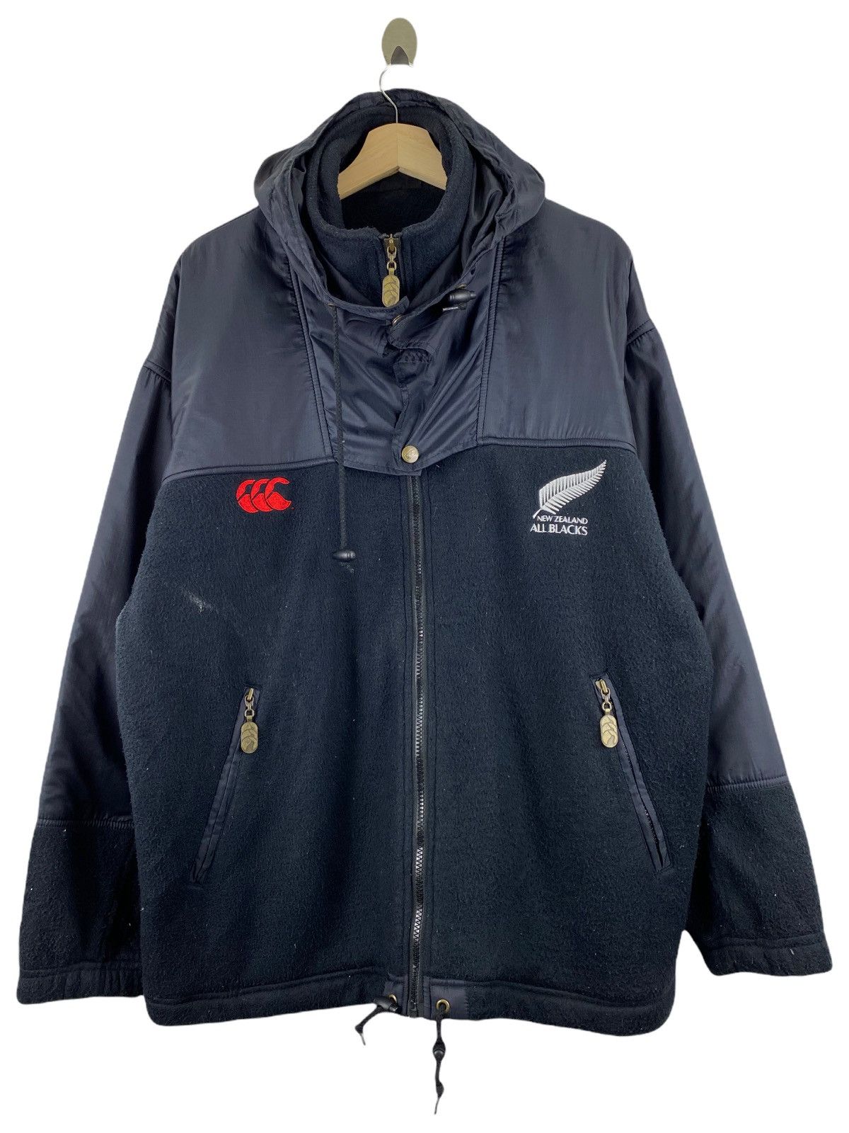 Canterbury of New Zealand × NFL × Vintage VINTAGE CANTERBURY OF NEW ZEALAND RUGBY FLEECE JACKET Size US L / EU 52-54 / 3 - 1 Thumbnail
