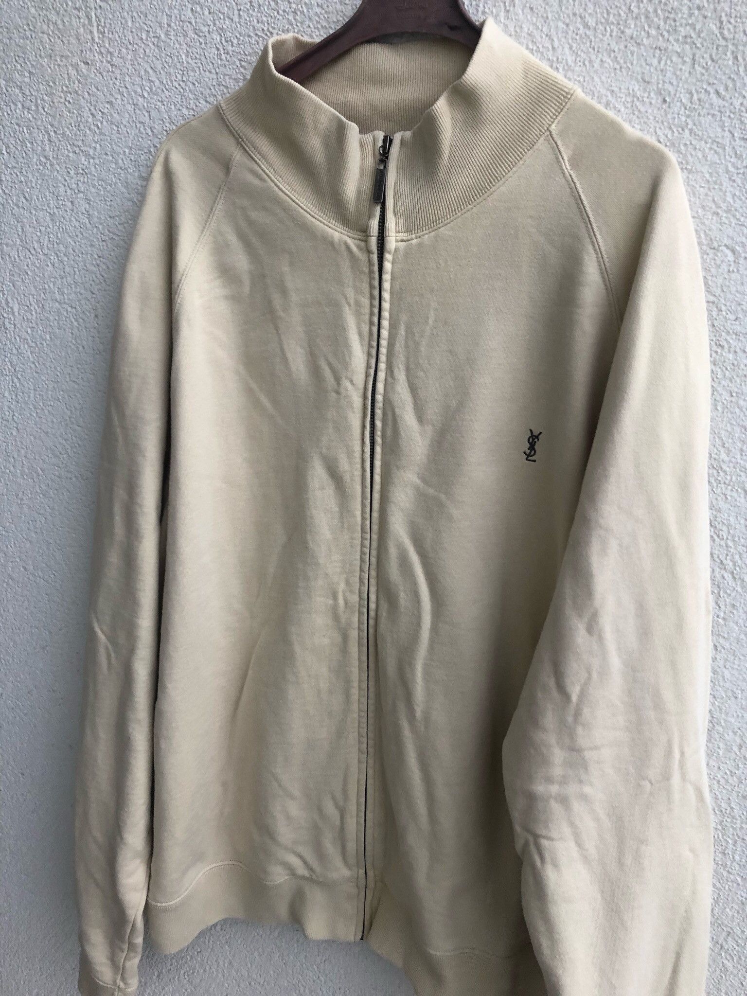 Yves Saint Laurent Beige YSL Sweatshirt Saint Laurent Quarter Zip Sweater y2k Size US XL / EU 56 / 4 - 13 Thumbnail