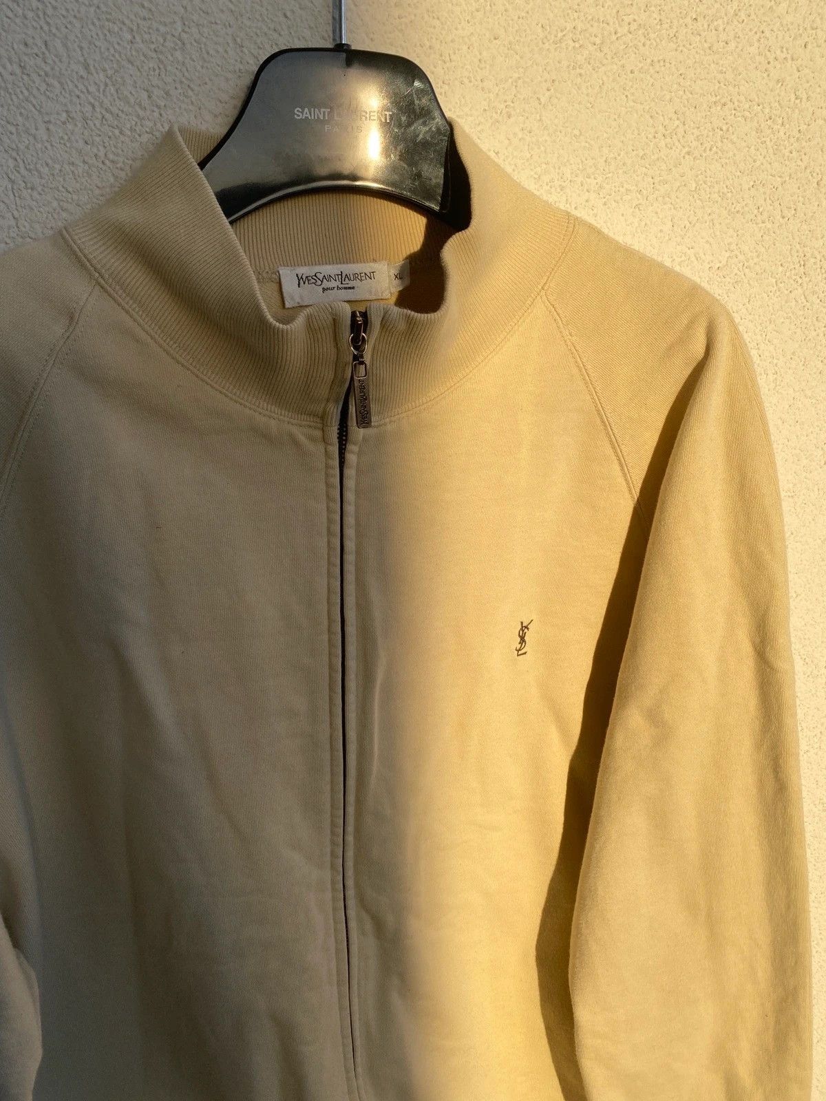 Yves Saint Laurent Beige YSL Sweatshirt Saint Laurent Quarter Zip Sweater y2k Size US XL / EU 56 / 4 - 5 Thumbnail