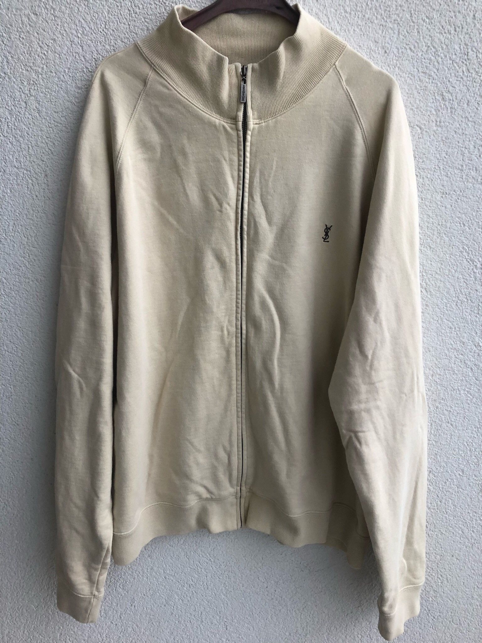 Yves Saint Laurent Beige YSL Sweatshirt Saint Laurent Quarter Zip Sweater y2k Size US XL / EU 56 / 4 - 2 Thumbnail