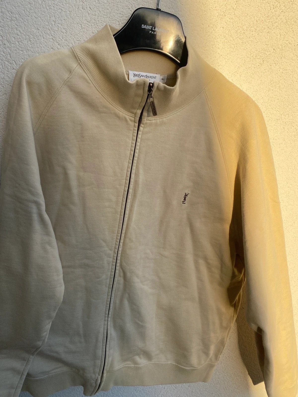 Yves Saint Laurent Beige YSL Sweatshirt Saint Laurent Quarter Zip Sweater y2k Size US XL / EU 56 / 4 - 12 Thumbnail