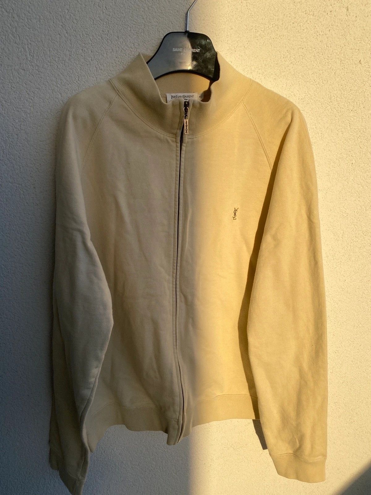 Yves Saint Laurent Beige YSL Sweatshirt Saint Laurent Quarter Zip Sweater y2k Size US XL / EU 56 / 4 - 10 Thumbnail