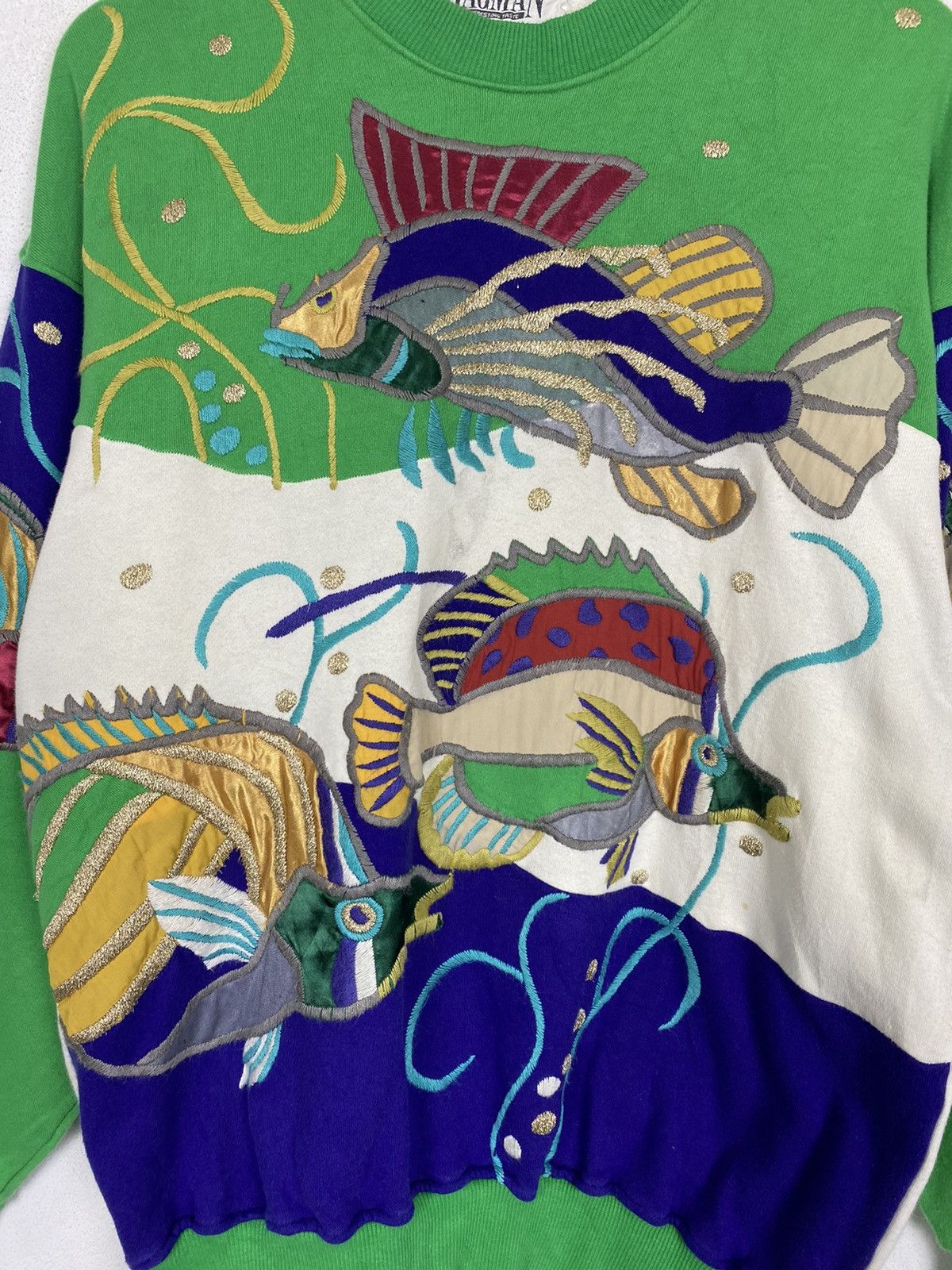 Vintage VINTAGE GAGMAN FISH EMBRODEREY SWEATER NICE DESIGN Size US L / EU 52-54 / 3 - 4 Thumbnail
