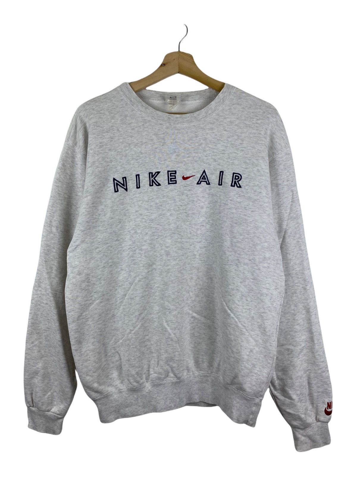 Nike × Vintage VINTAGE 90'S NIKE AIR CENTER LOGO SWEATSHIRT Size US XL / EU 56 / 4 - 1 Thumbnail