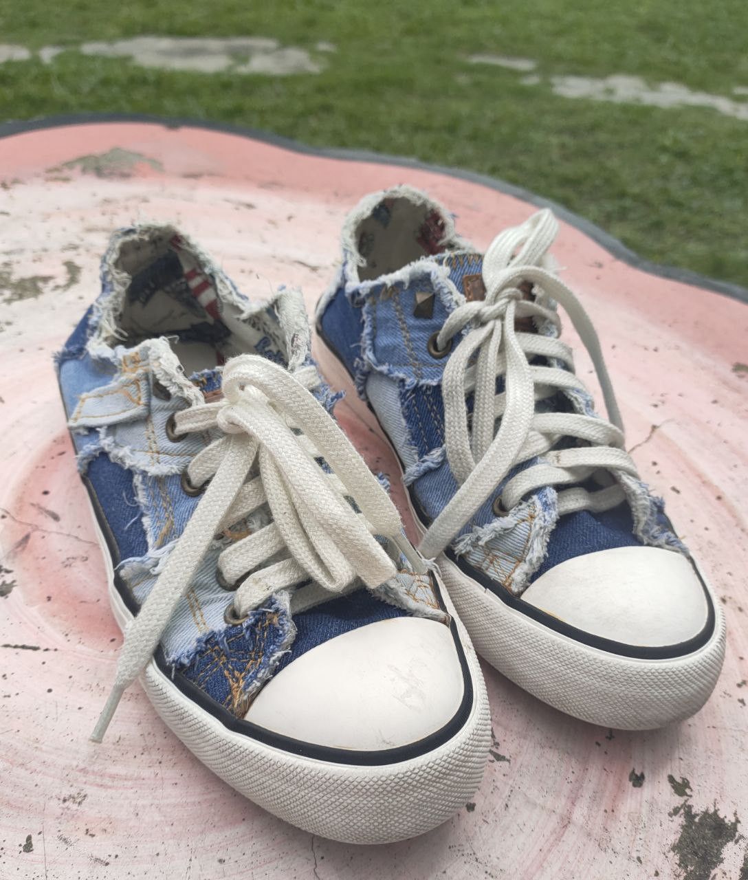 Japanese Brand ❎ Radeo crown Denim Patchwork Sneaker Size US 8 / IT 38 - 3 Thumbnail