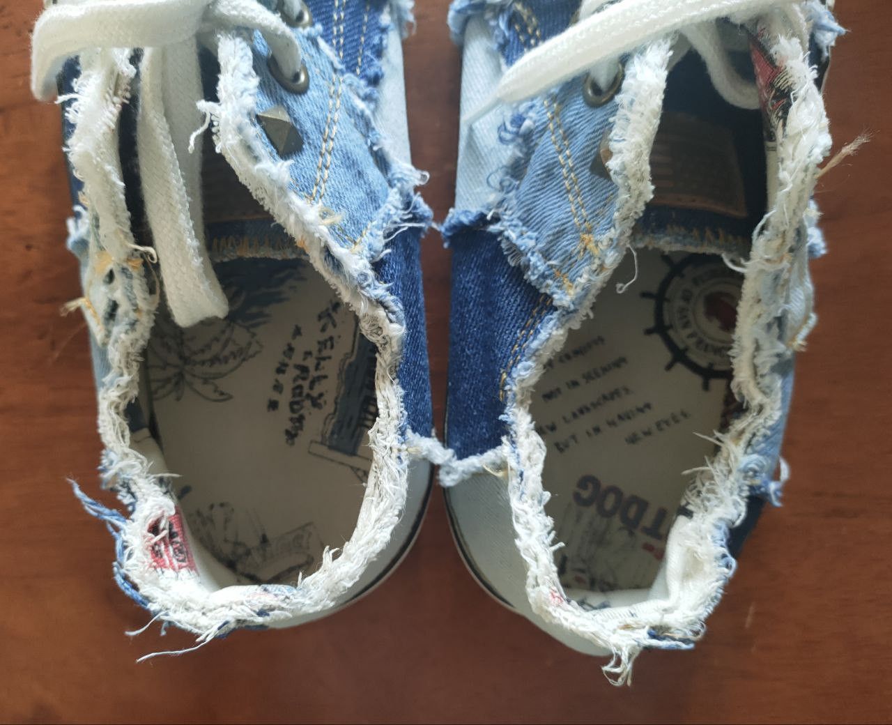 Japanese Brand ❎ Radeo crown Denim Patchwork Sneaker Size US 8 / IT 38 - 5 Thumbnail