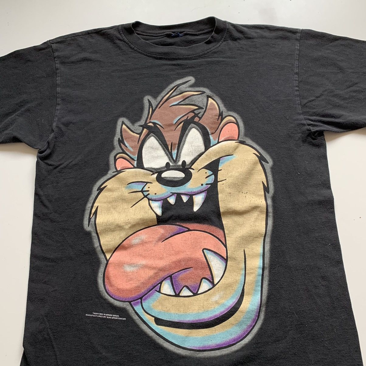 Vintage Vintage 90s TAZ Looney Tunes Big Face Graphic Shirt XL Rare Size US XL / EU 56 / 4 - 2 Thumbnail