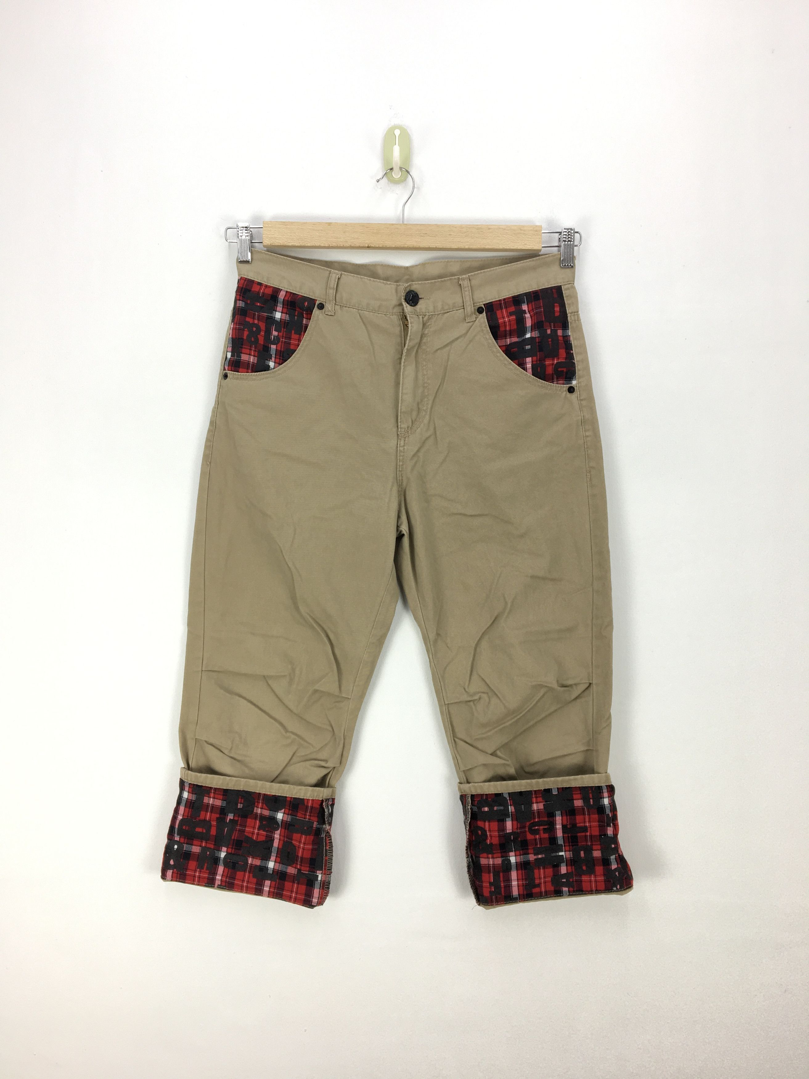 Japanese Brand × Vintage Vintage 90s Japanese Trousers Plaid Tartan Punk Chinos Pants Size US 32 / EU 48 - 3 Thumbnail