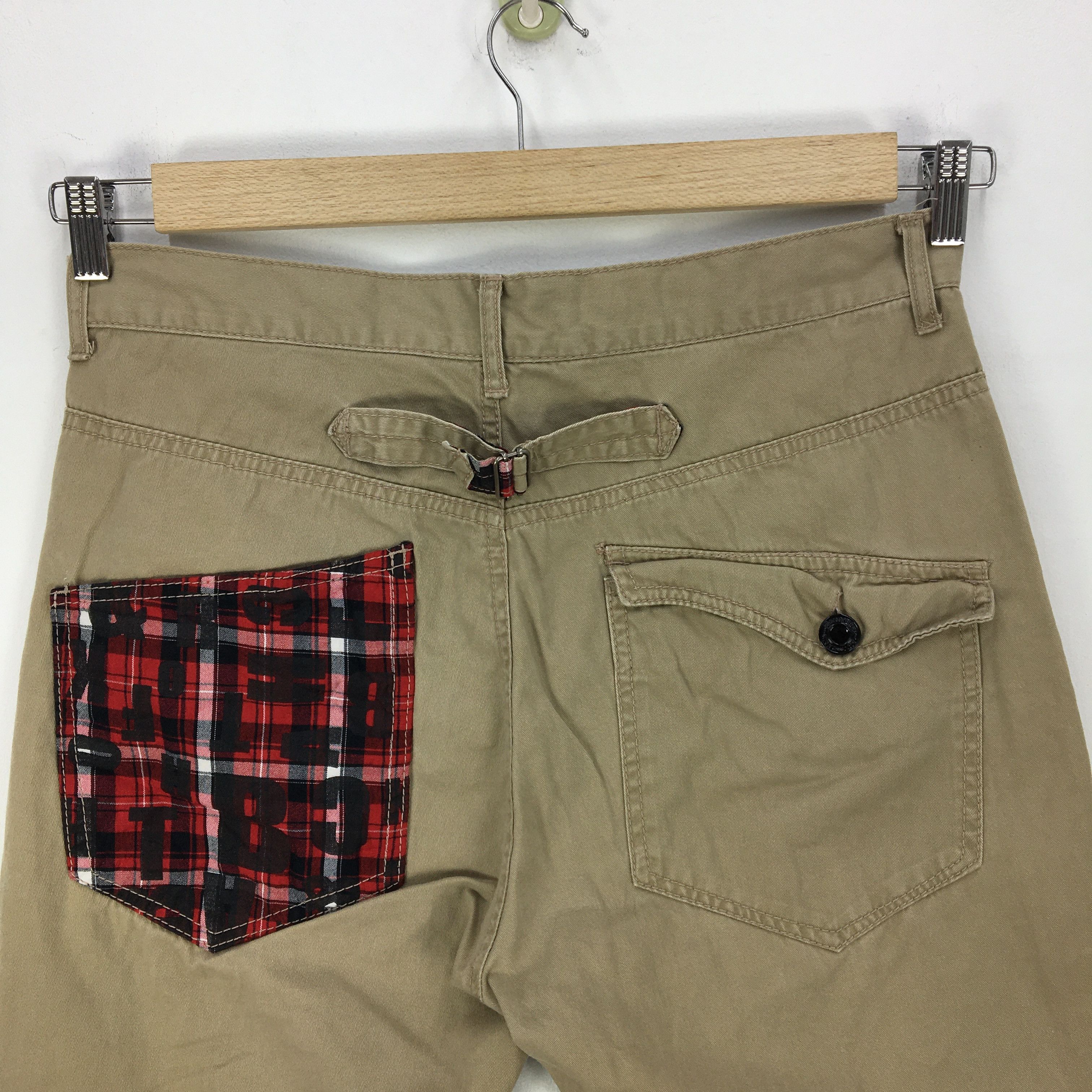 Japanese Brand × Vintage Vintage 90s Japanese Trousers Plaid Tartan Punk Chinos Pants Size US 32 / EU 48 - 8 Thumbnail