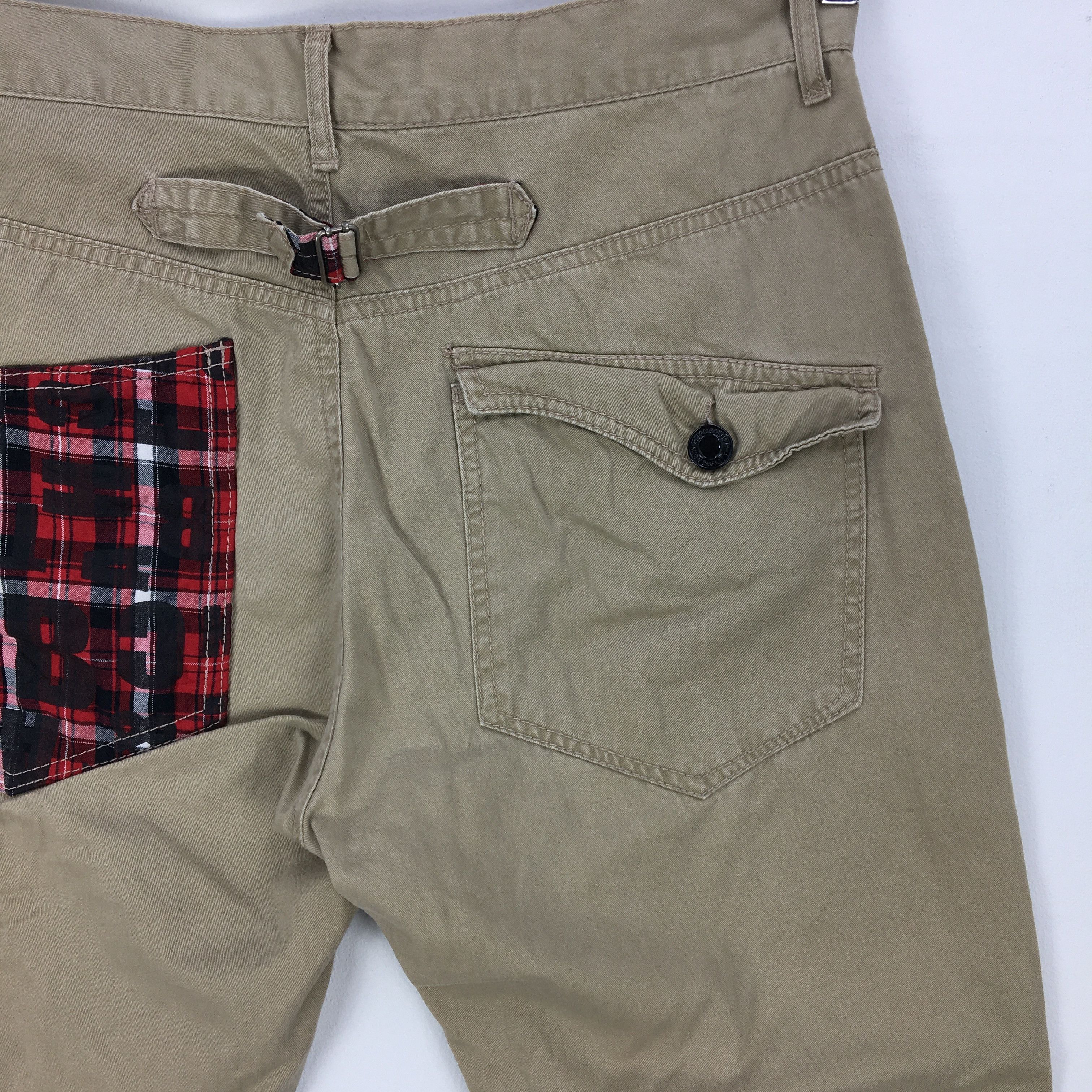 Japanese Brand × Vintage Vintage 90s Japanese Trousers Plaid Tartan Punk Chinos Pants Size US 32 / EU 48 - 10 Thumbnail