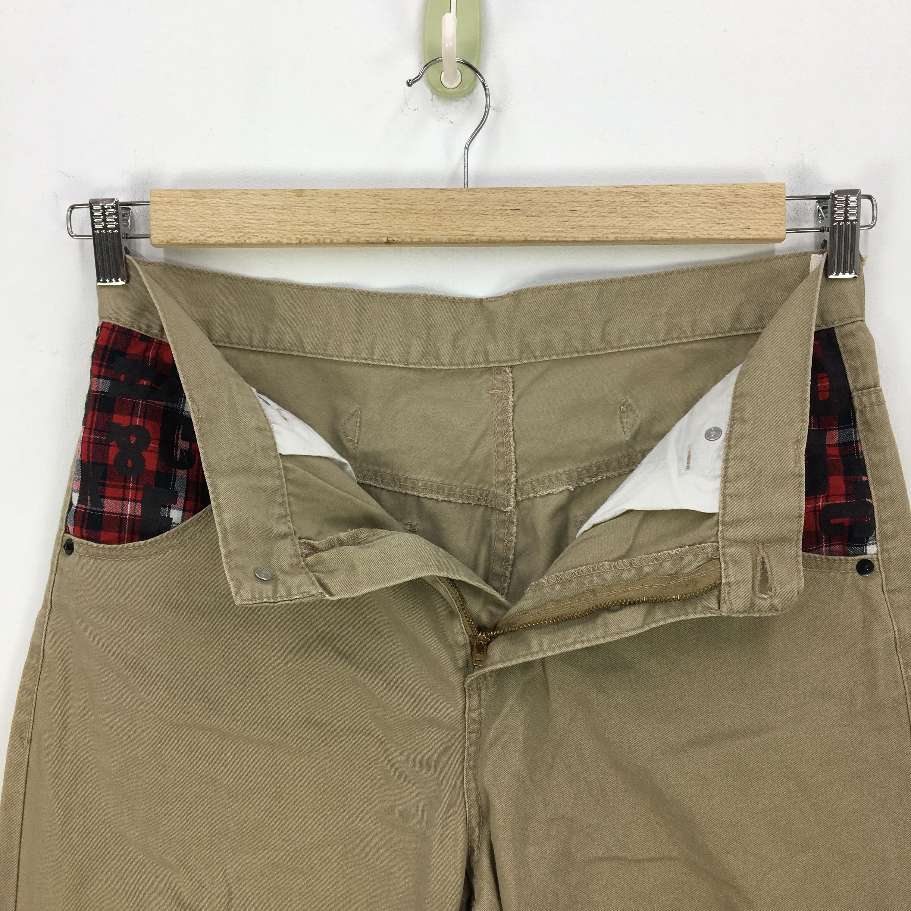 Japanese Brand × Vintage Vintage 90s Japanese Trousers Plaid Tartan Punk Chinos Pants Size US 32 / EU 48 - 13 Thumbnail