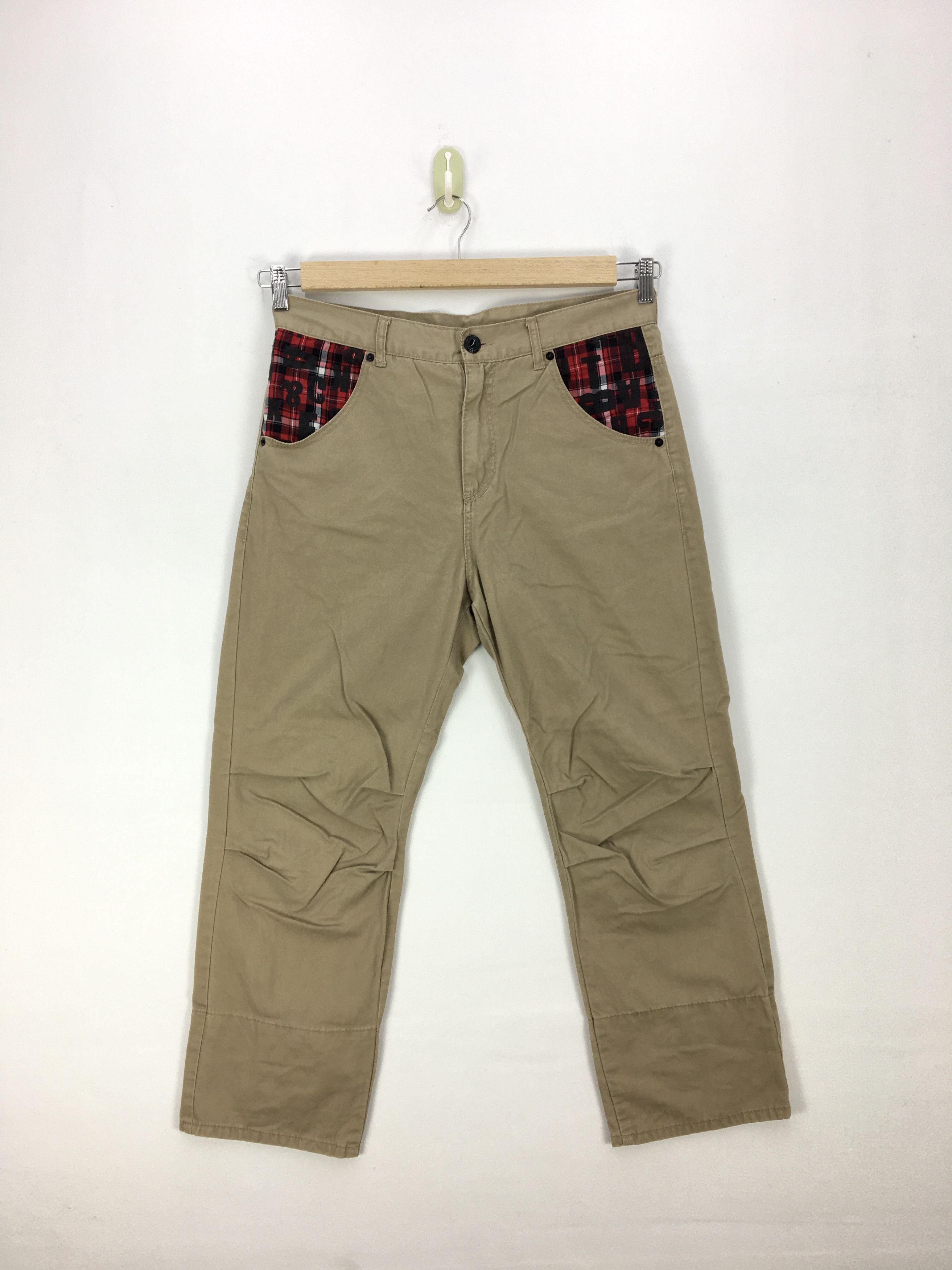 Japanese Brand × Vintage Vintage 90s Japanese Trousers Plaid Tartan Punk Chinos Pants Size US 32 / EU 48 - 1 Thumbnail