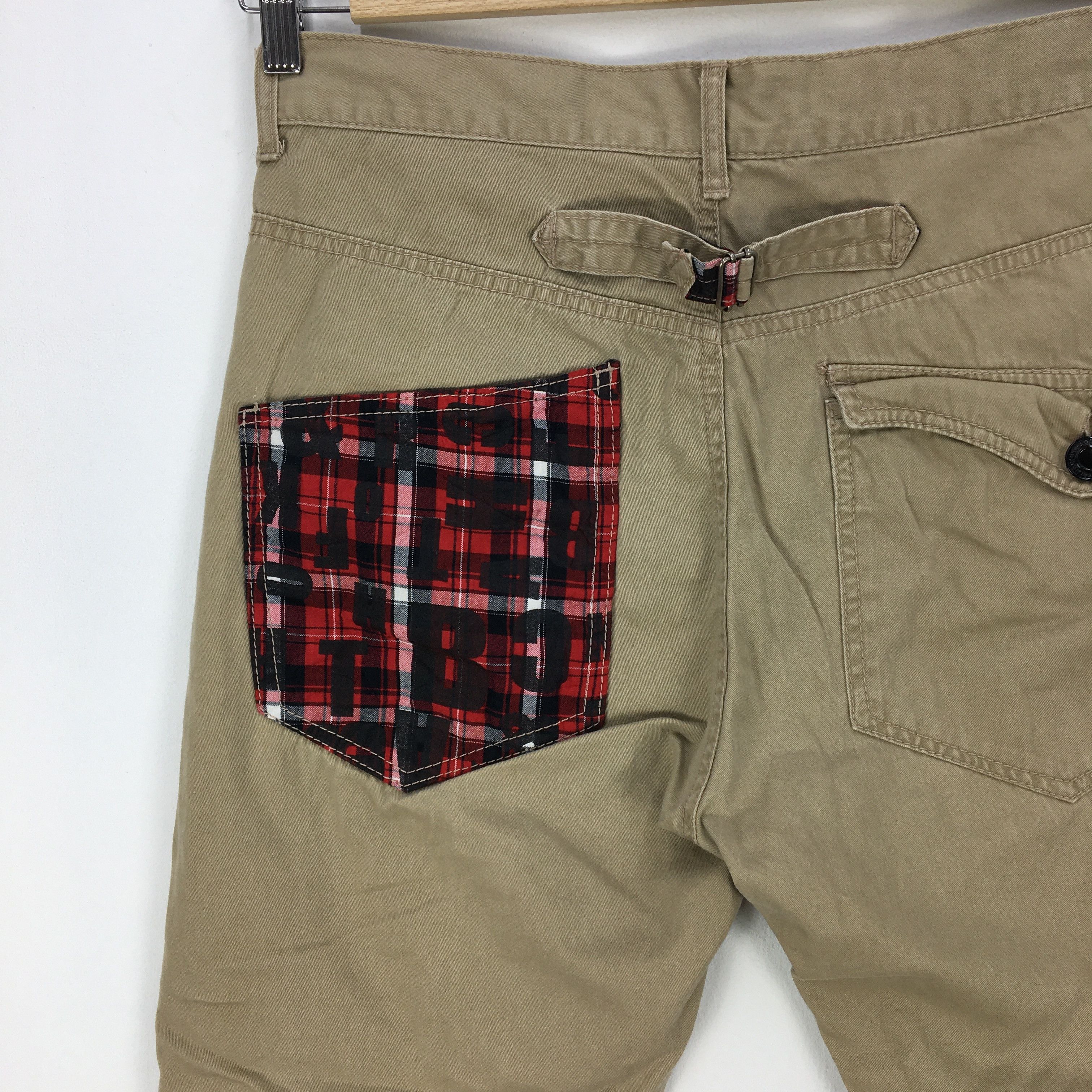 Japanese Brand × Vintage Vintage 90s Japanese Trousers Plaid Tartan Punk Chinos Pants Size US 32 / EU 48 - 11 Thumbnail