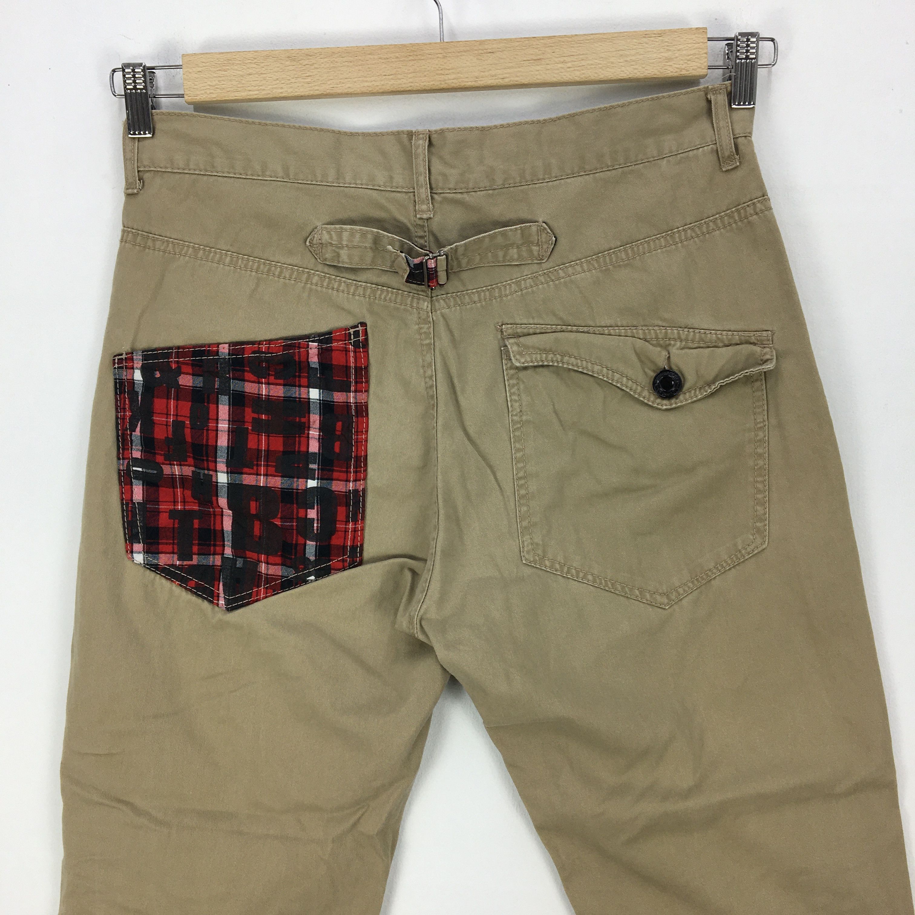 Japanese Brand × Vintage Vintage 90s Japanese Trousers Plaid Tartan Punk Chinos Pants Size US 32 / EU 48 - 9 Thumbnail