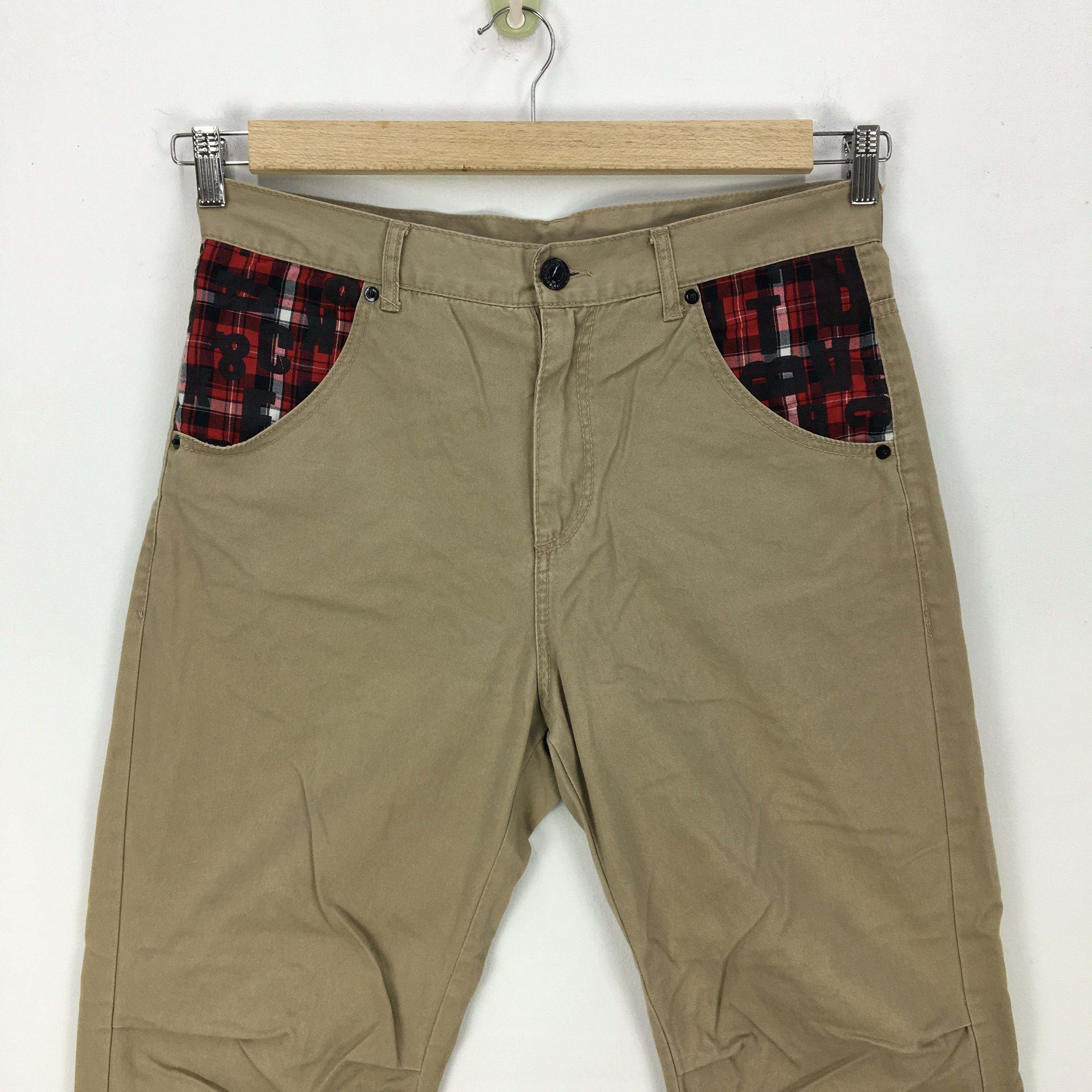 Japanese Brand × Vintage Vintage 90s Japanese Trousers Plaid Tartan Punk Chinos Pants Size US 32 / EU 48 - 5 Thumbnail