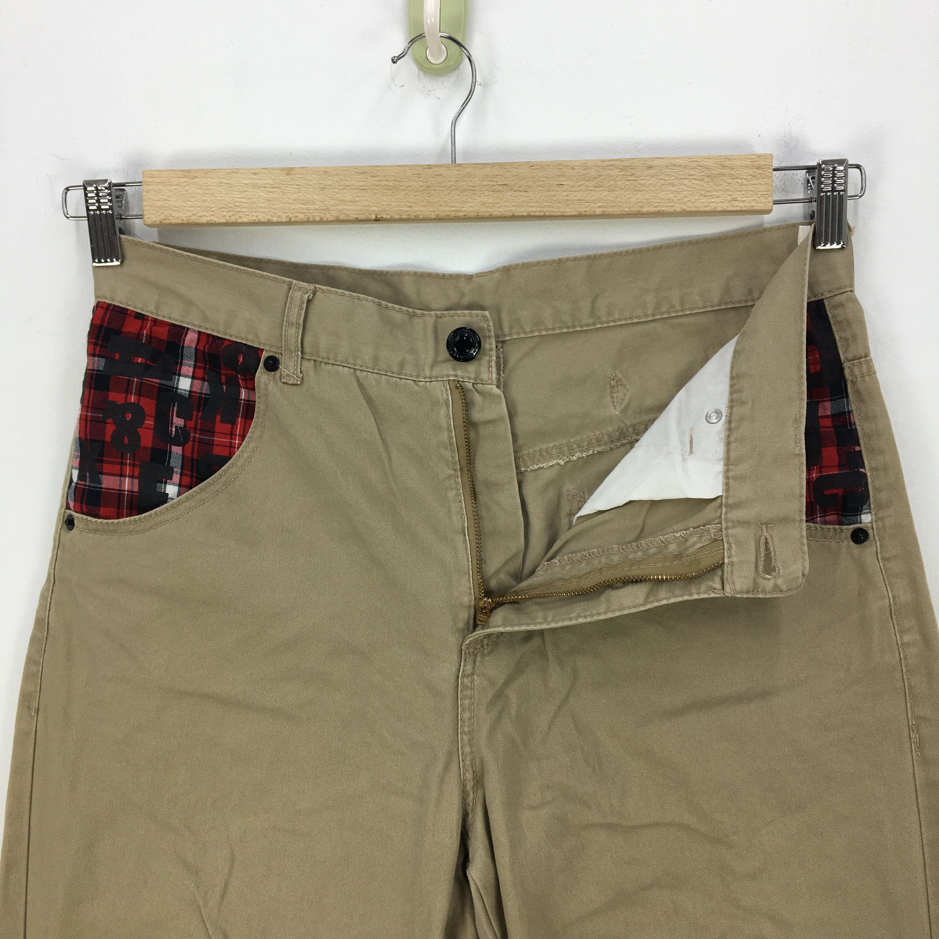 Japanese Brand × Vintage Vintage 90s Japanese Trousers Plaid Tartan Punk Chinos Pants Size US 32 / EU 48 - 12 Thumbnail