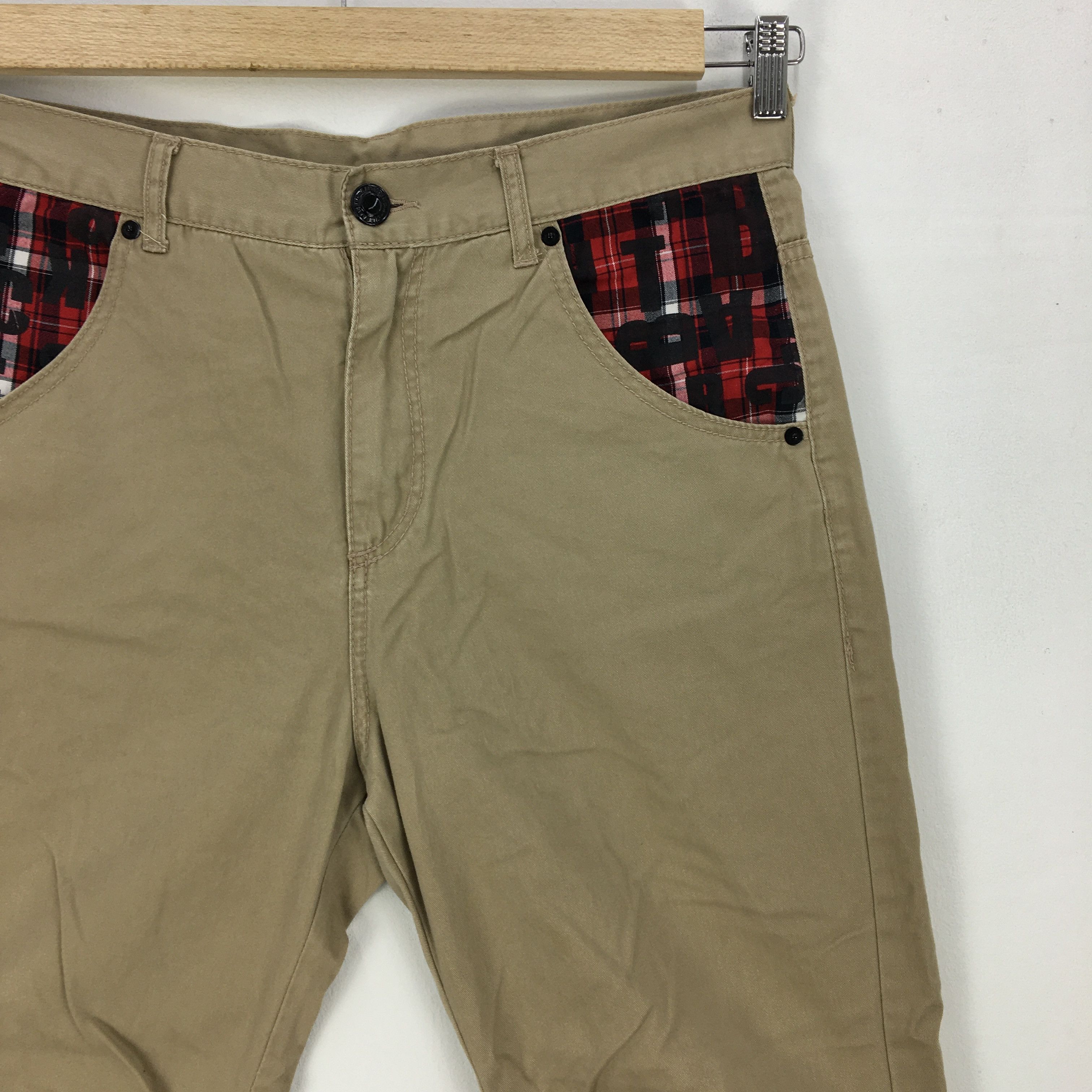 Japanese Brand × Vintage Vintage 90s Japanese Trousers Plaid Tartan Punk Chinos Pants Size US 32 / EU 48 - 6 Thumbnail