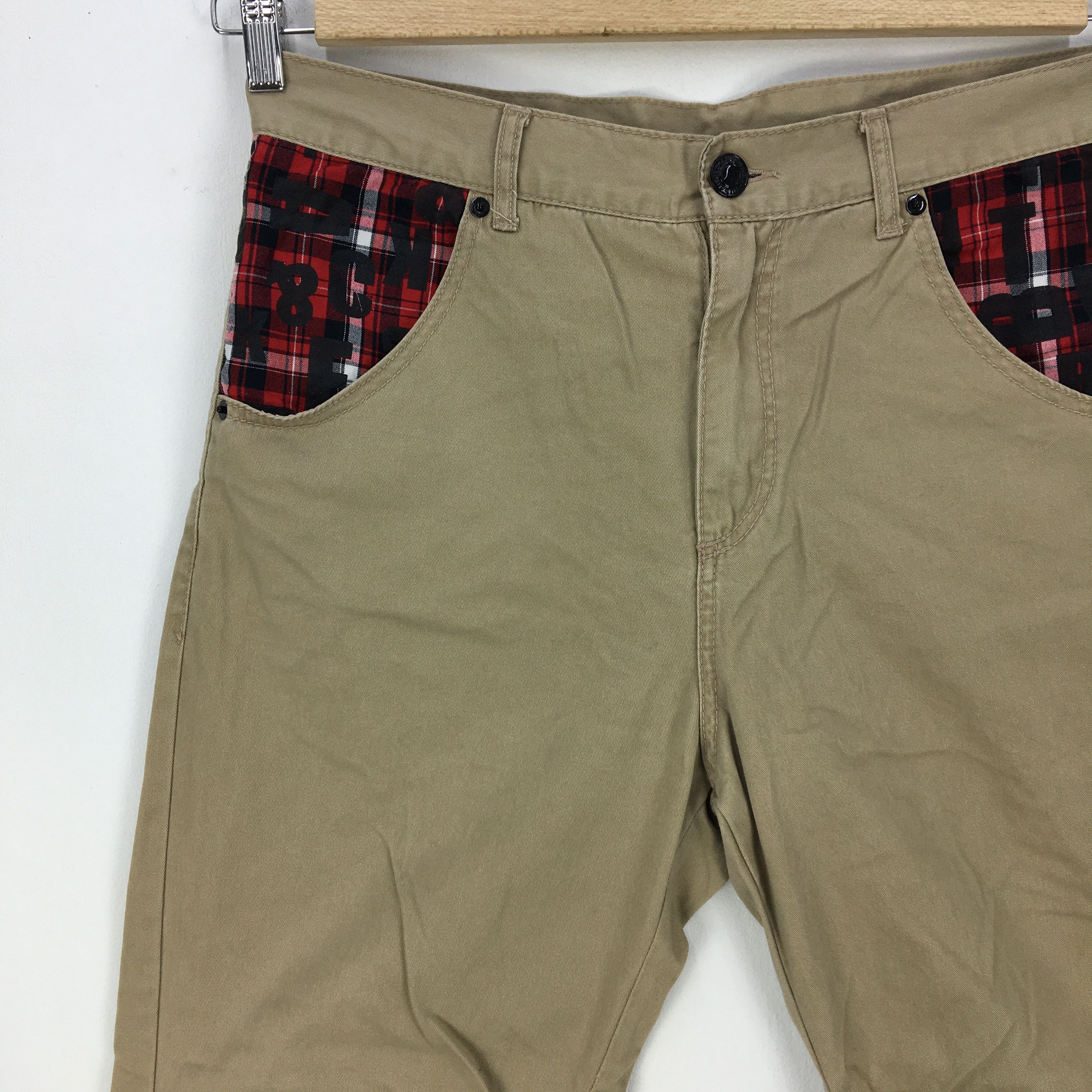 Japanese Brand × Vintage Vintage 90s Japanese Trousers Plaid Tartan Punk Chinos Pants Size US 32 / EU 48 - 7 Thumbnail