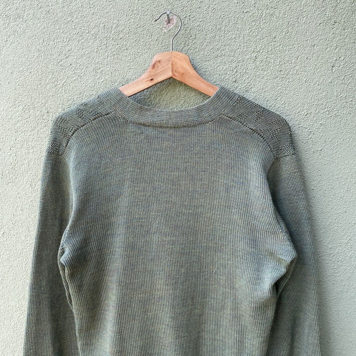 Aran Isles Knitwear Japanese Vintage Kurt Cobain Style Green Cardigan Knitwear Size US M / EU 48-50 / 2 - 9 Thumbnail