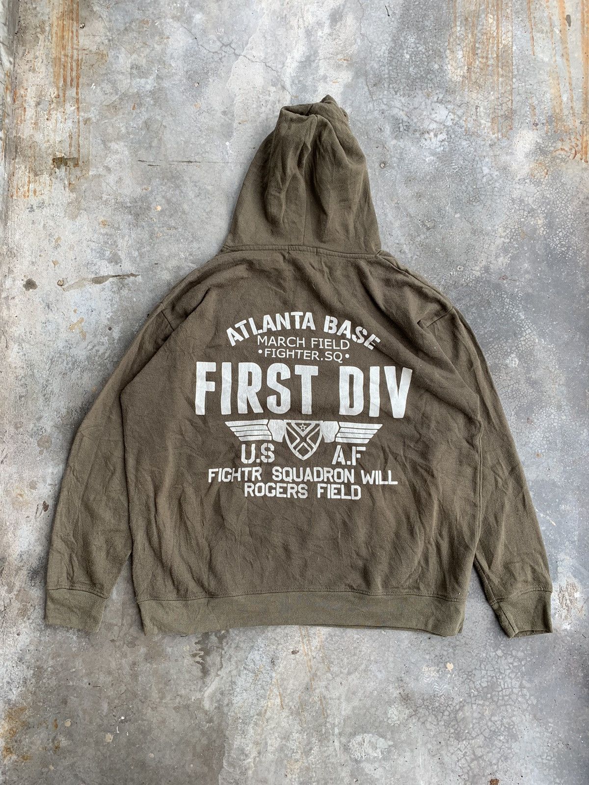 Vintage Vintage Faded UsNavy Base Fighter Squad Hoodie Sweatshirt Size US XL / EU 56 / 4 - 1 Thumbnail