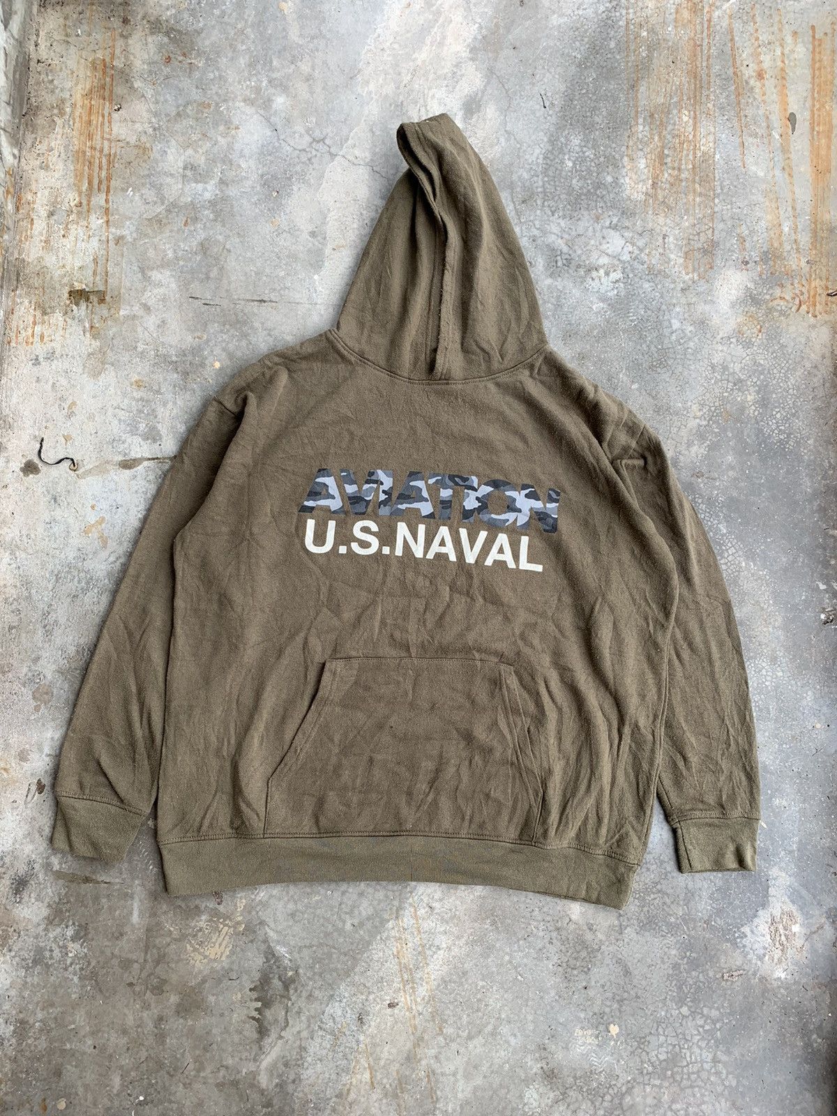 Vintage Vintage Faded UsNavy Base Fighter Squad Hoodie Sweatshirt Size US XL / EU 56 / 4 - 2 Thumbnail