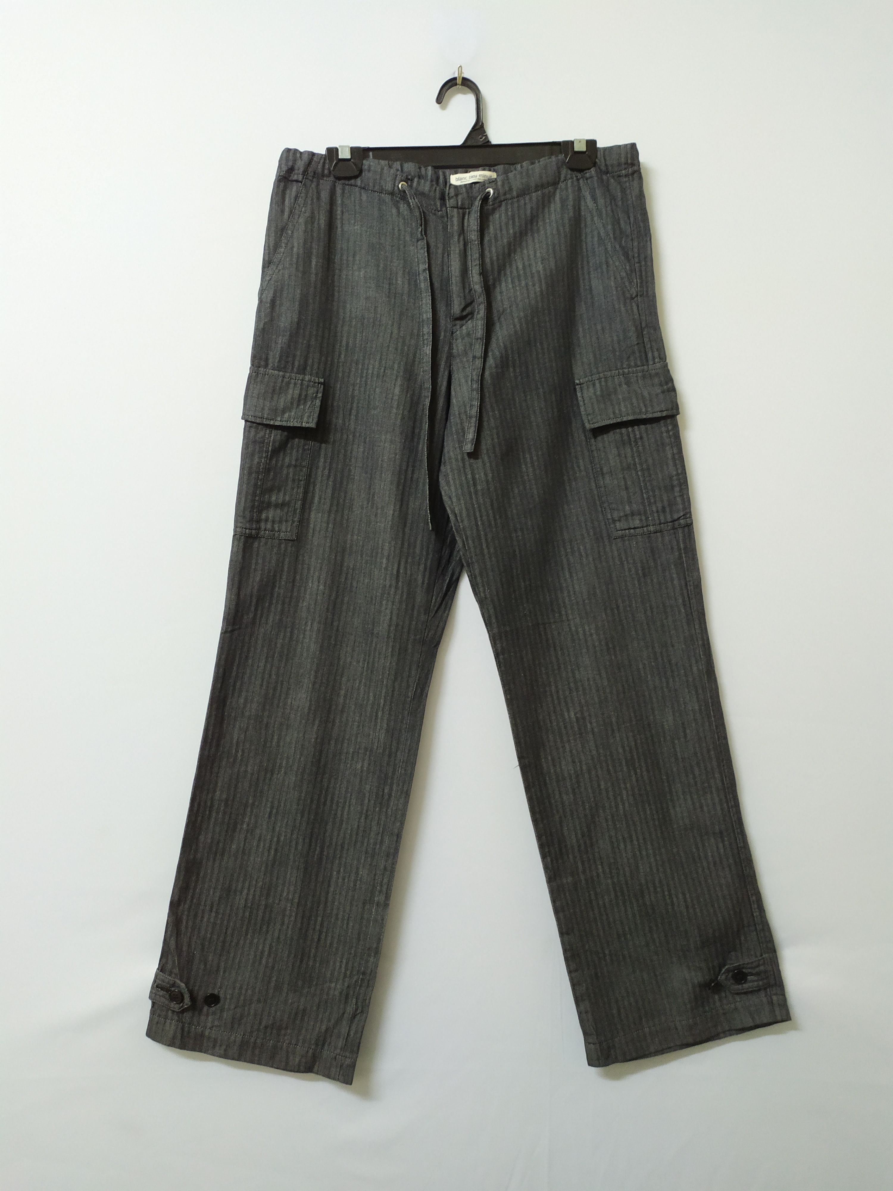 Japanese Brand × Le Grande Bleu (L.G.B.) BLENC BLEU MINUIT CARGO PANTS DRAWSTRING WAIST Size US 29 - 1 Thumbnail